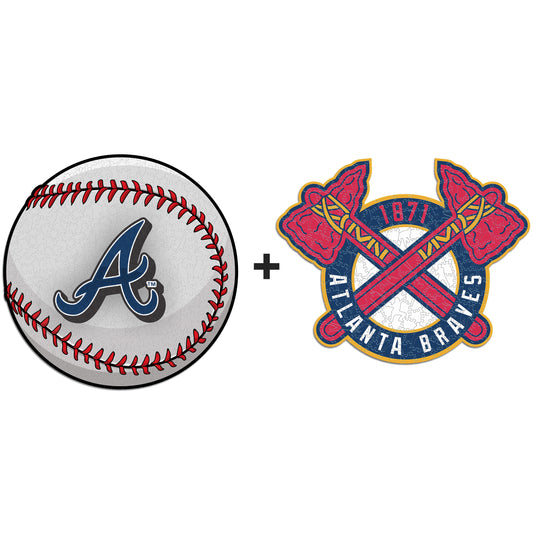 Pacote com 2 camisetas de beisebol Atlanta Braves™ + logotipo Double Tomahawk