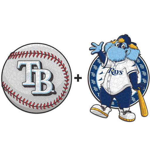 Pacote com 2 bonés de beisebol + mascote Tampa Bay Rays™