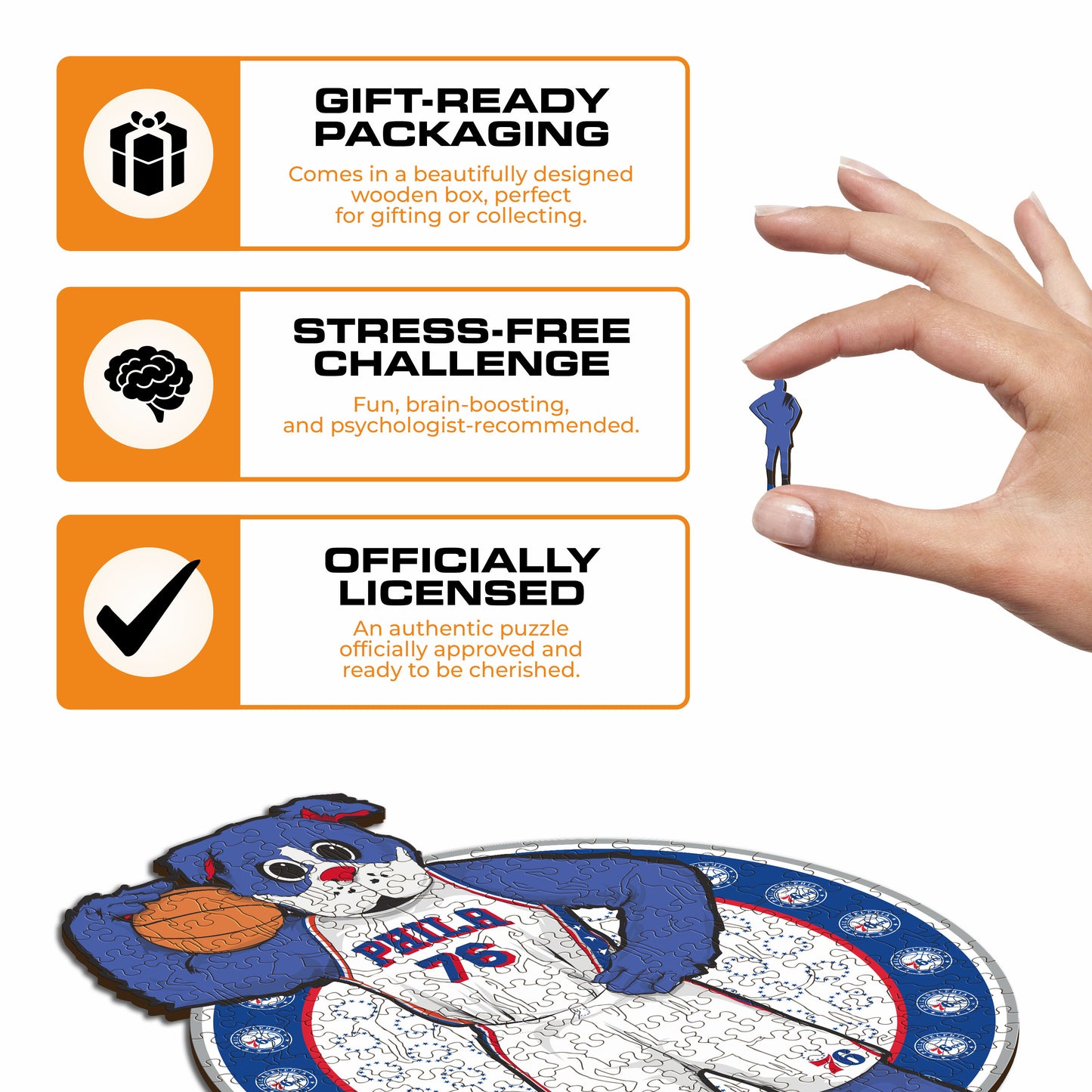 Philadelphia 76ers™ Mascot - Wooden Puzzle