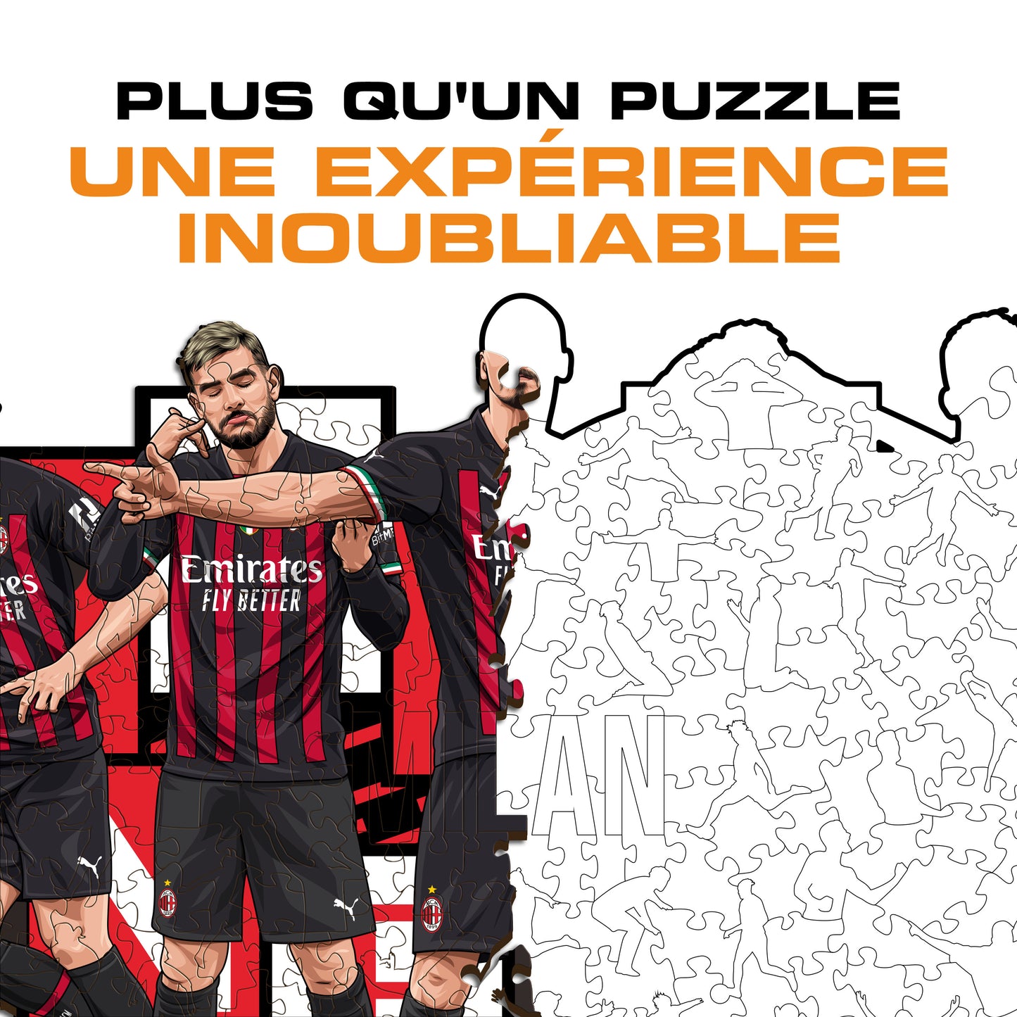AC Milan® 5 Jogadores - Quebra-cabeça de Madeira
