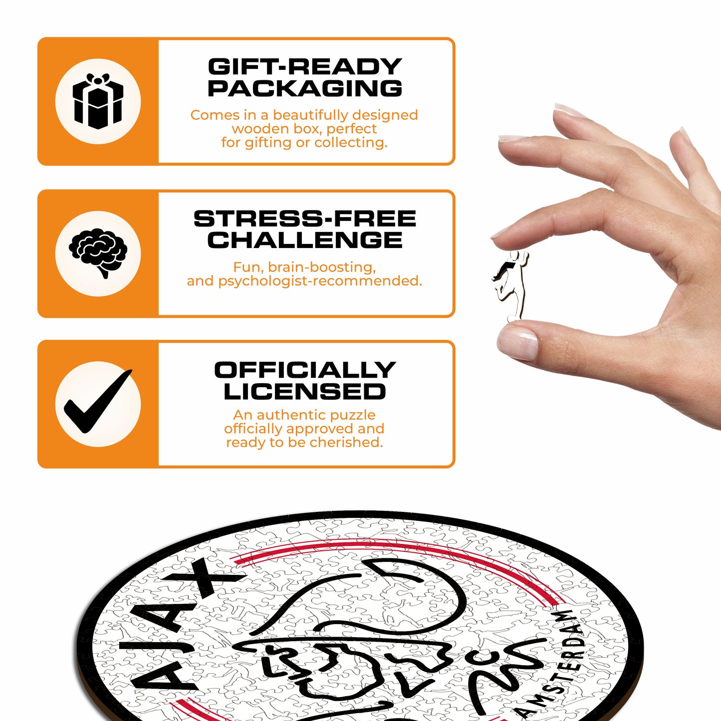 FC Ajax® Logo - Wooden Puzzle