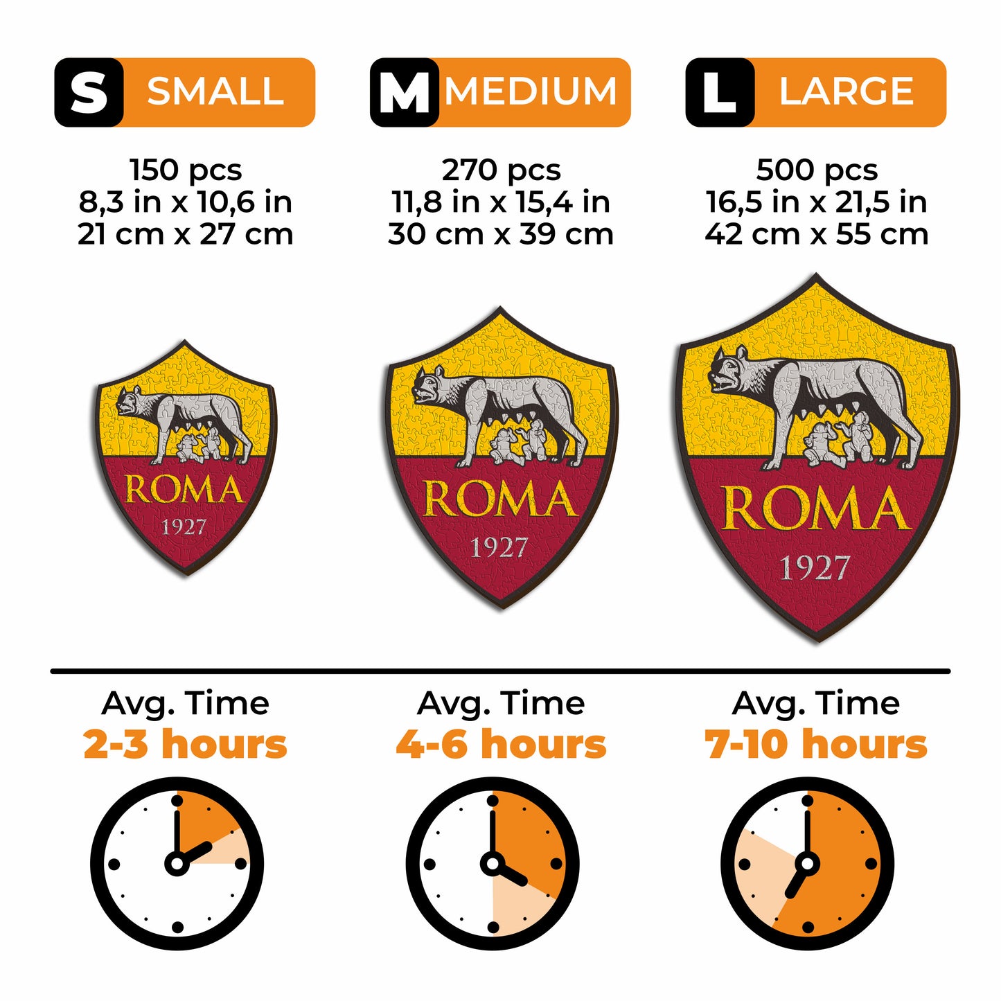 Logotipo da AS Roma® - Quebra-cabeça de madeira
