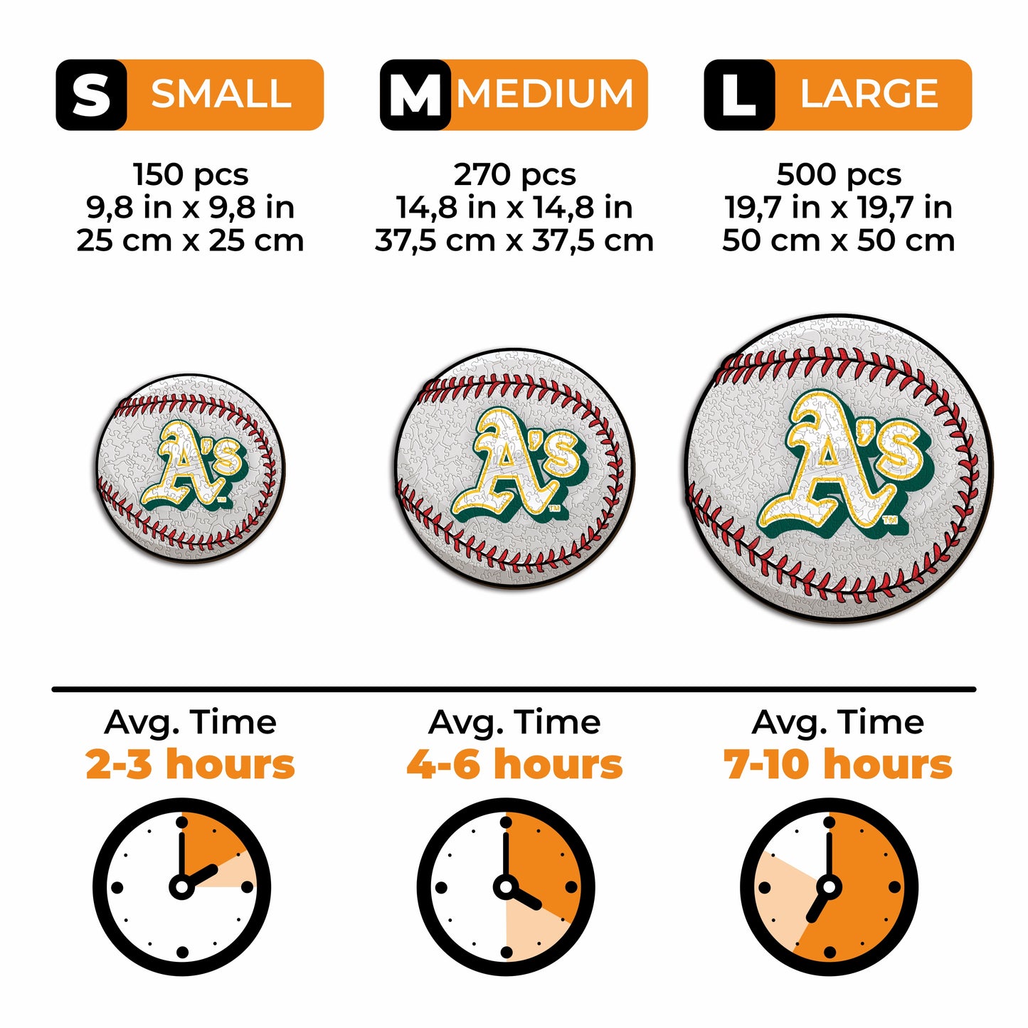 Oakland Athletics™ - Quebra-cabeça de madeira