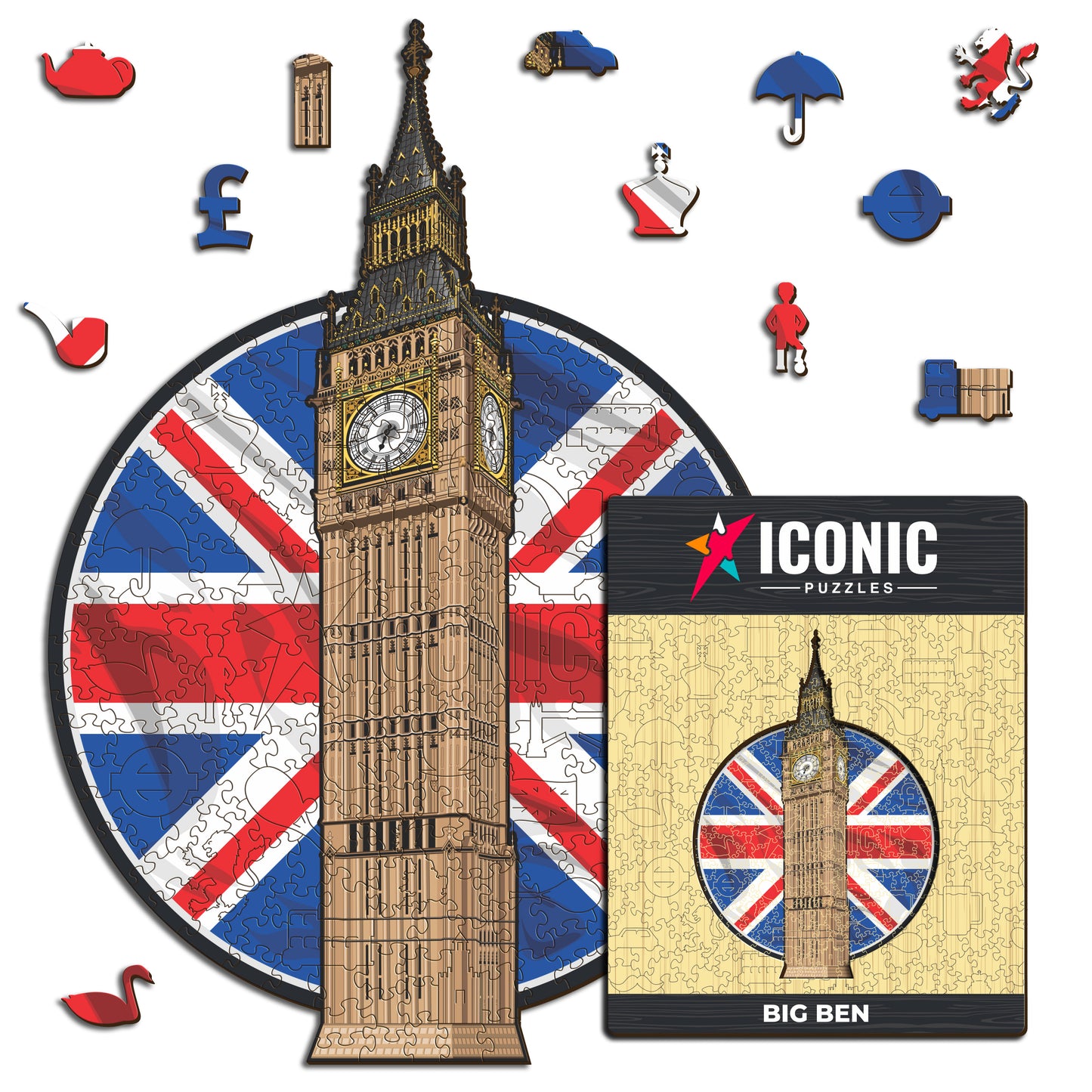 Big Ben - Quebra-cabeça de madeira