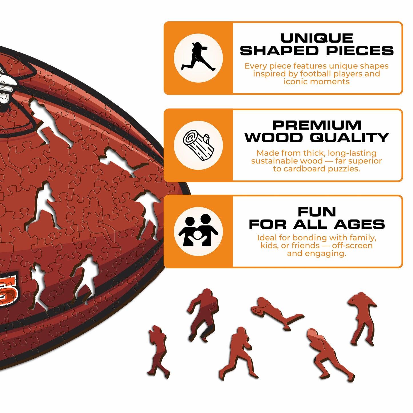 Cincinnati Bengals™ Football - Wooden Puzzle