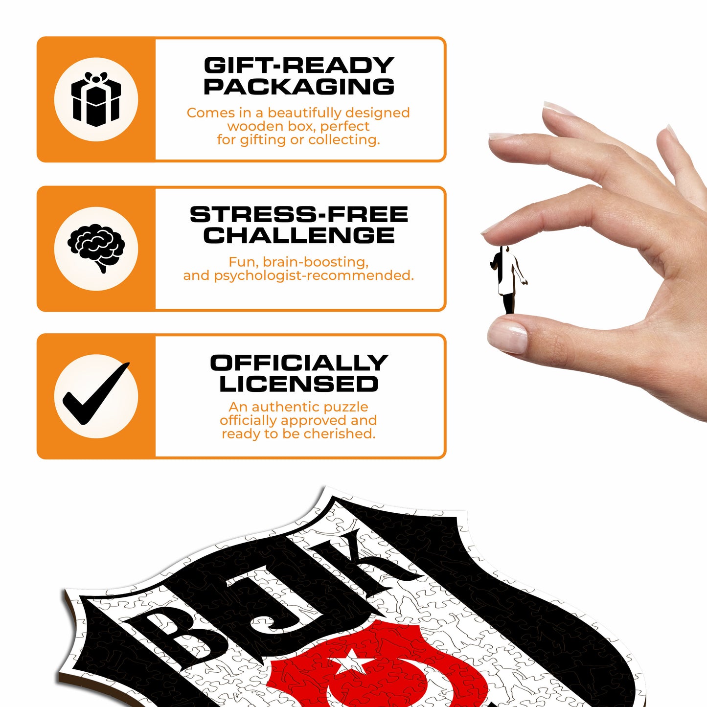 Beşiktaş J.K.® Logo - Wooden Puzzle