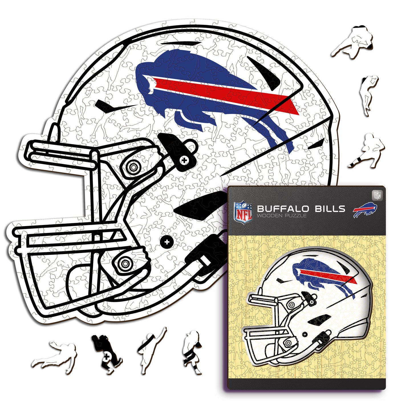 Capacete Buffalo Bills™ - Quebra-cabeça de madeira