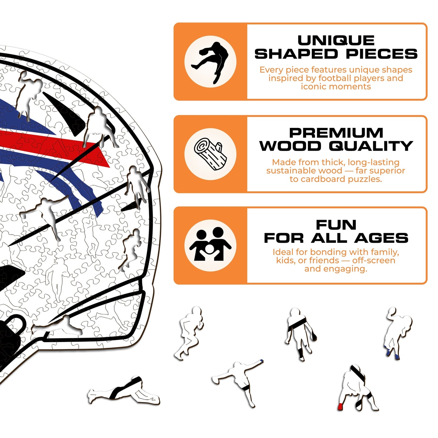 Buffalo Bills™ Helmet - Wooden Puzzle