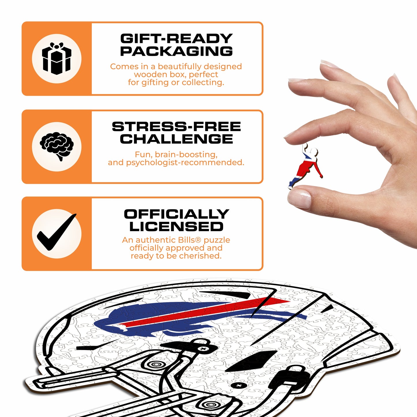 Capacete Buffalo Bills™ - Quebra-cabeça de madeira