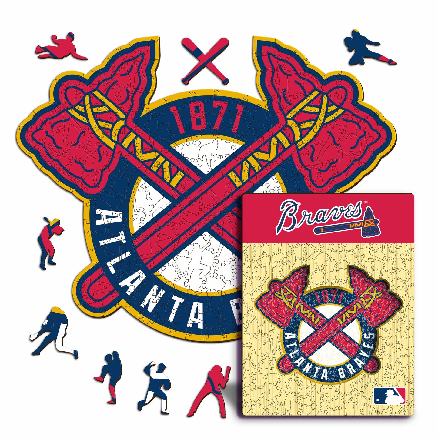 Atlanta Braves™ - Quebra-cabeça de madeira