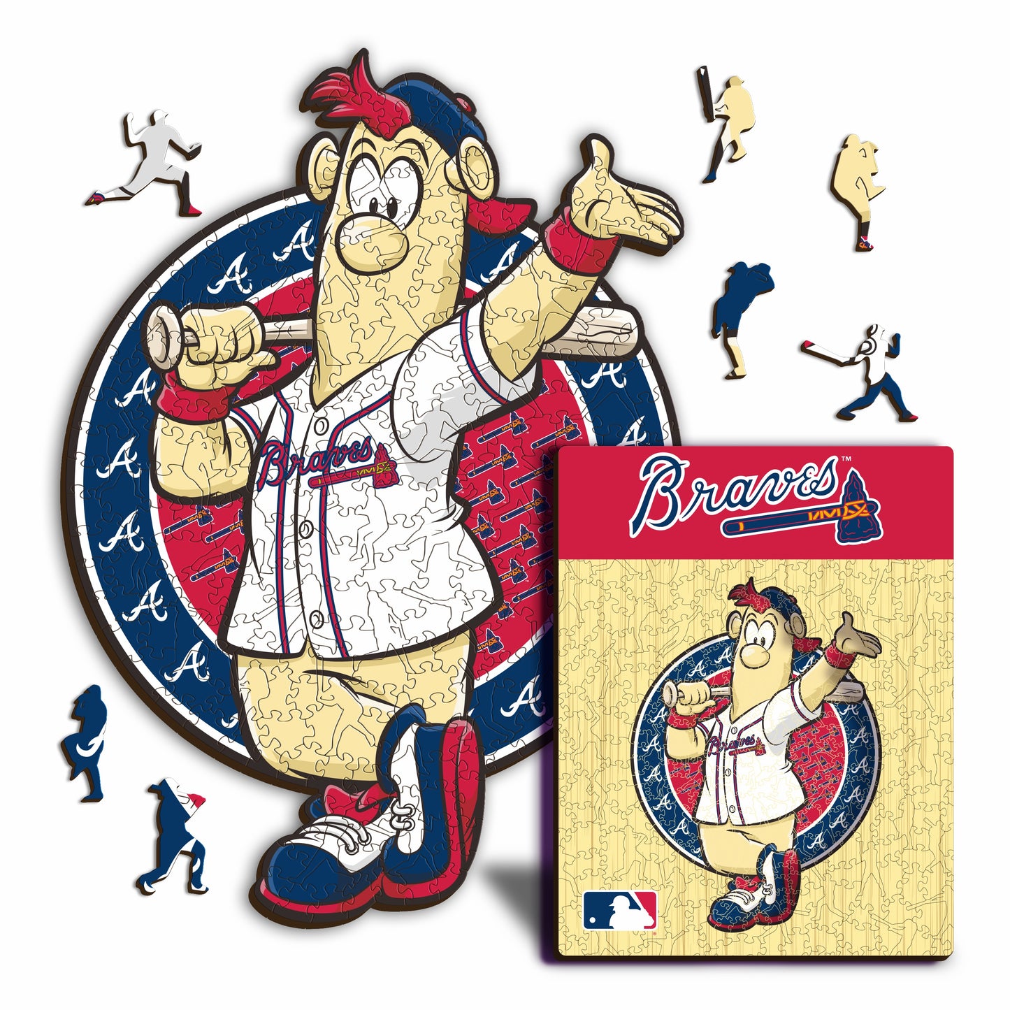 Mascote Atlanta Braves™ - Quebra-cabeça de madeira