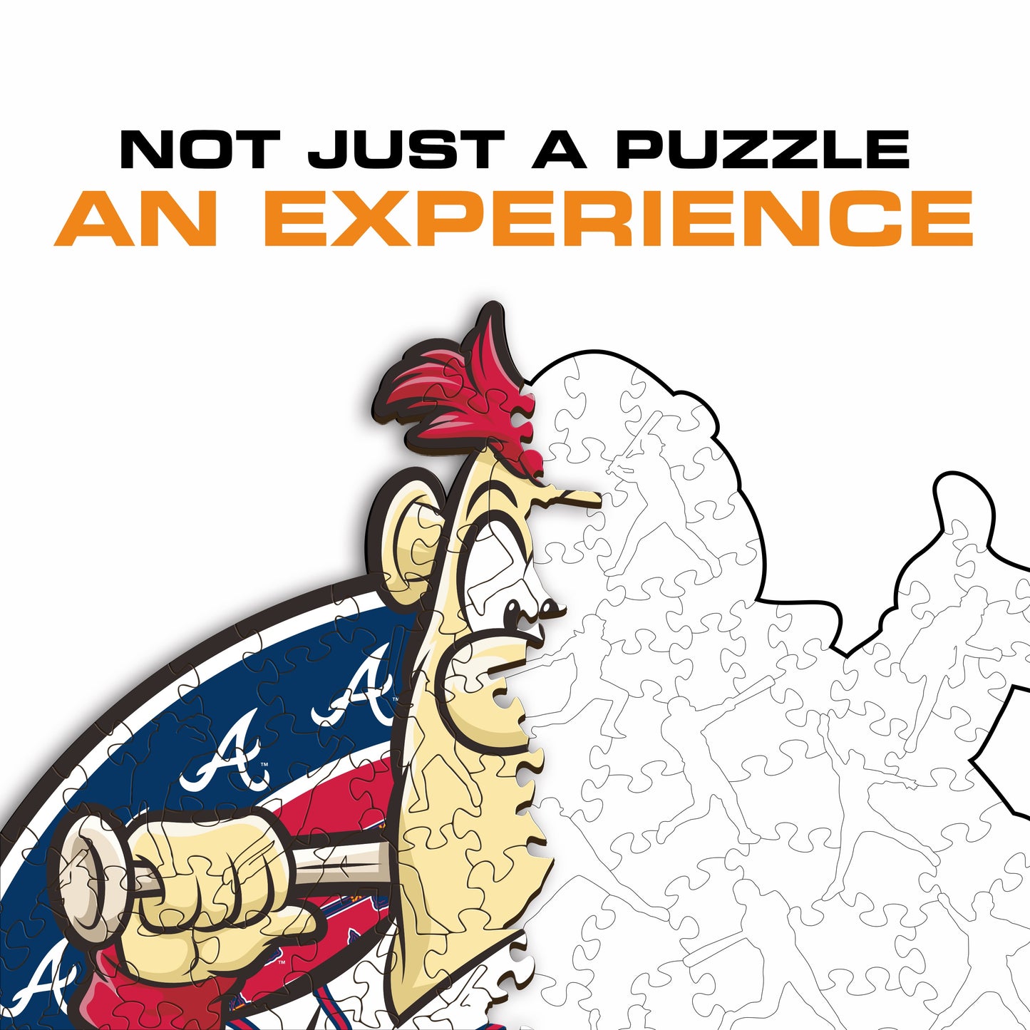 Mascote Atlanta Braves™ - Quebra-cabeça de madeira