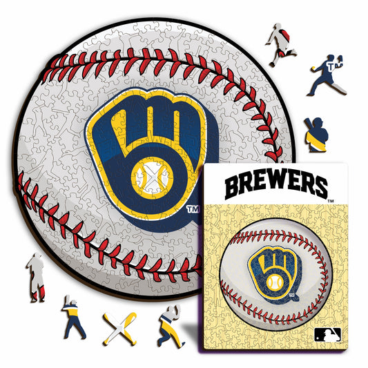Milwaukee Brewers™ - Quebra-cabeça de madeira