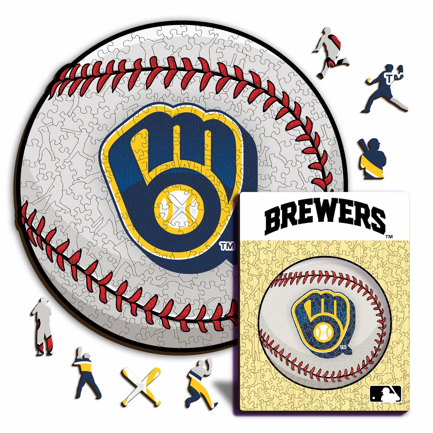 3 PACK Milwaukee Brewers™ Logo + Mascot + Baseball