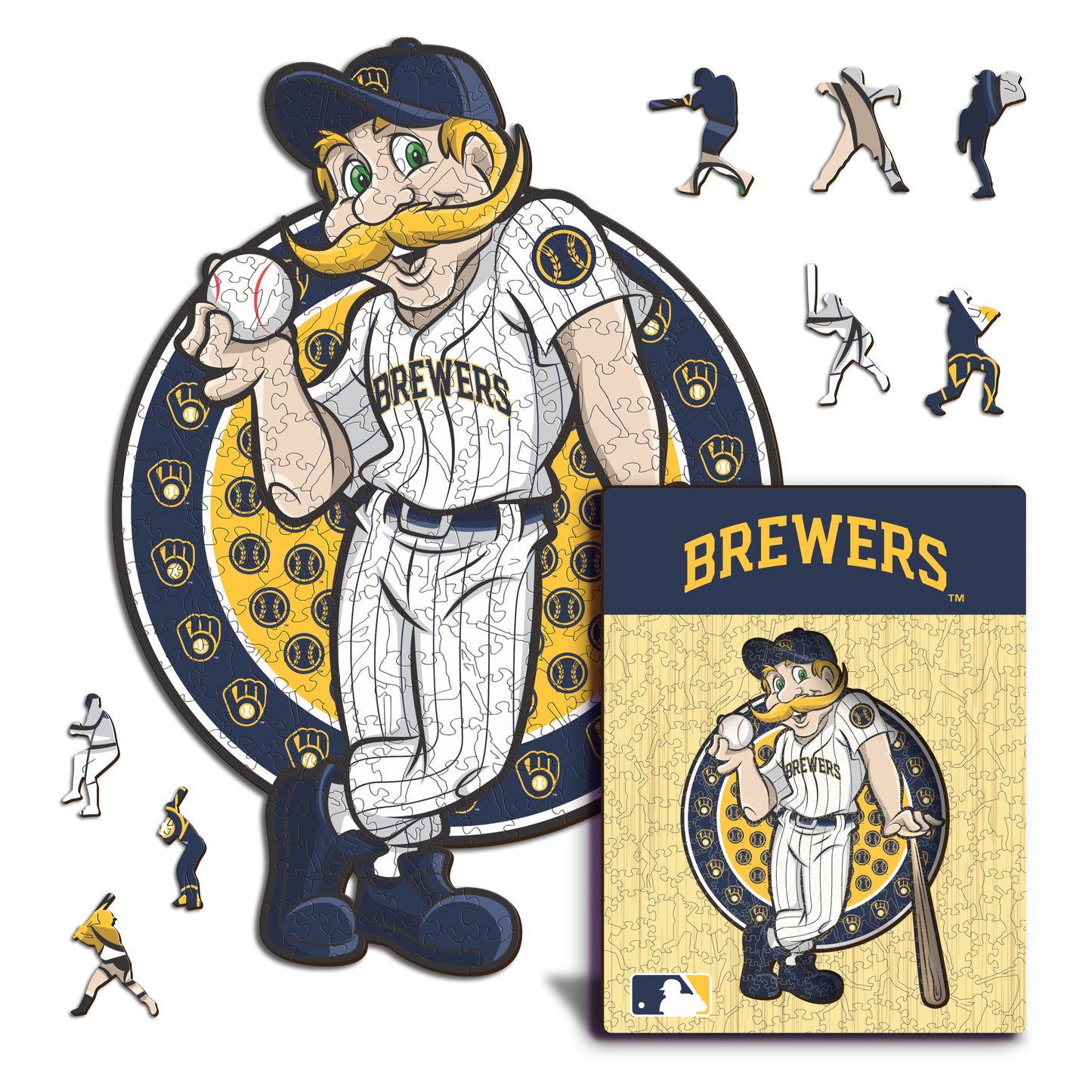 3 PACK Milwaukee Brewers™ Logo + Mascot + Baseball