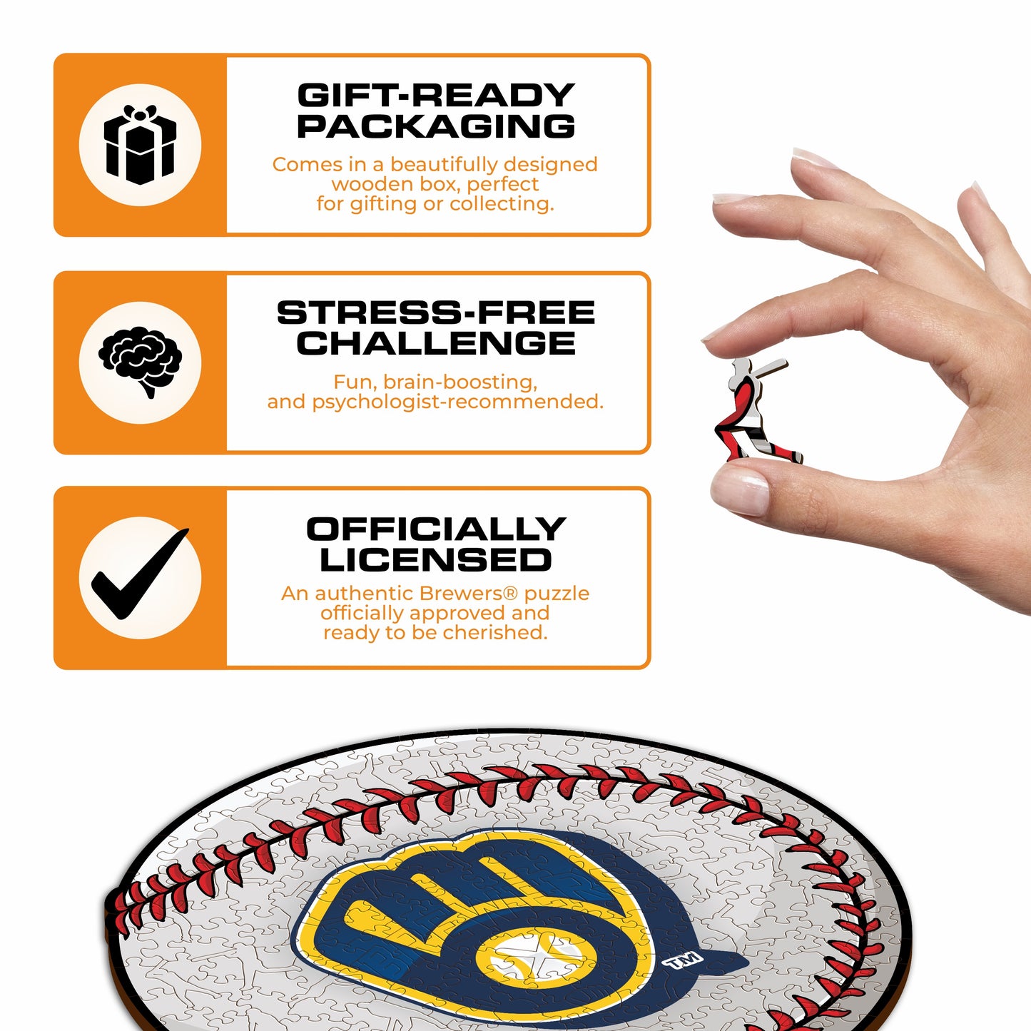 3 PACK Milwaukee Brewers™ Logo + Mascot + Baseball