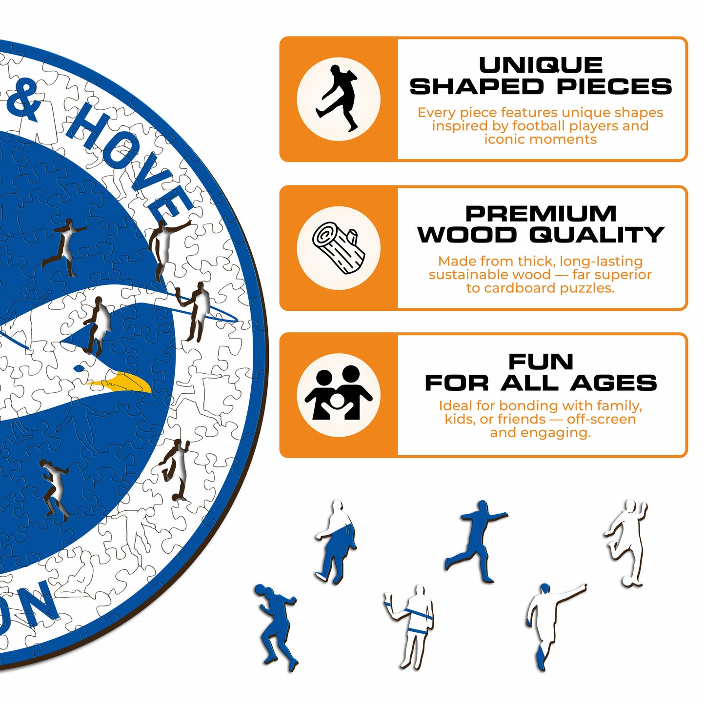 Brighton & Hove Albion FC® Logo - Wooden Puzzle
