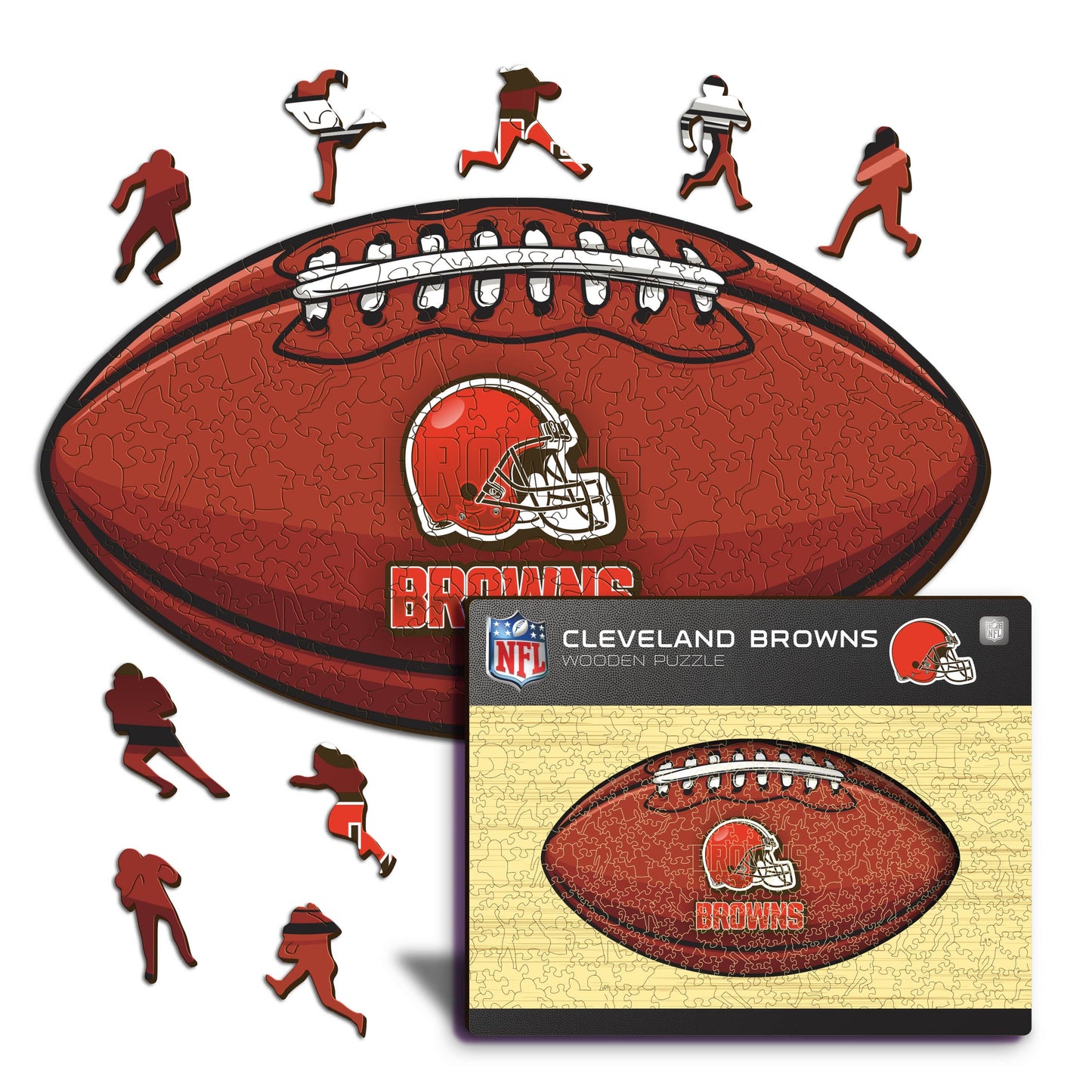Cleveland Browns™ Futebol Americano - Quebra-cabeça de Madeira