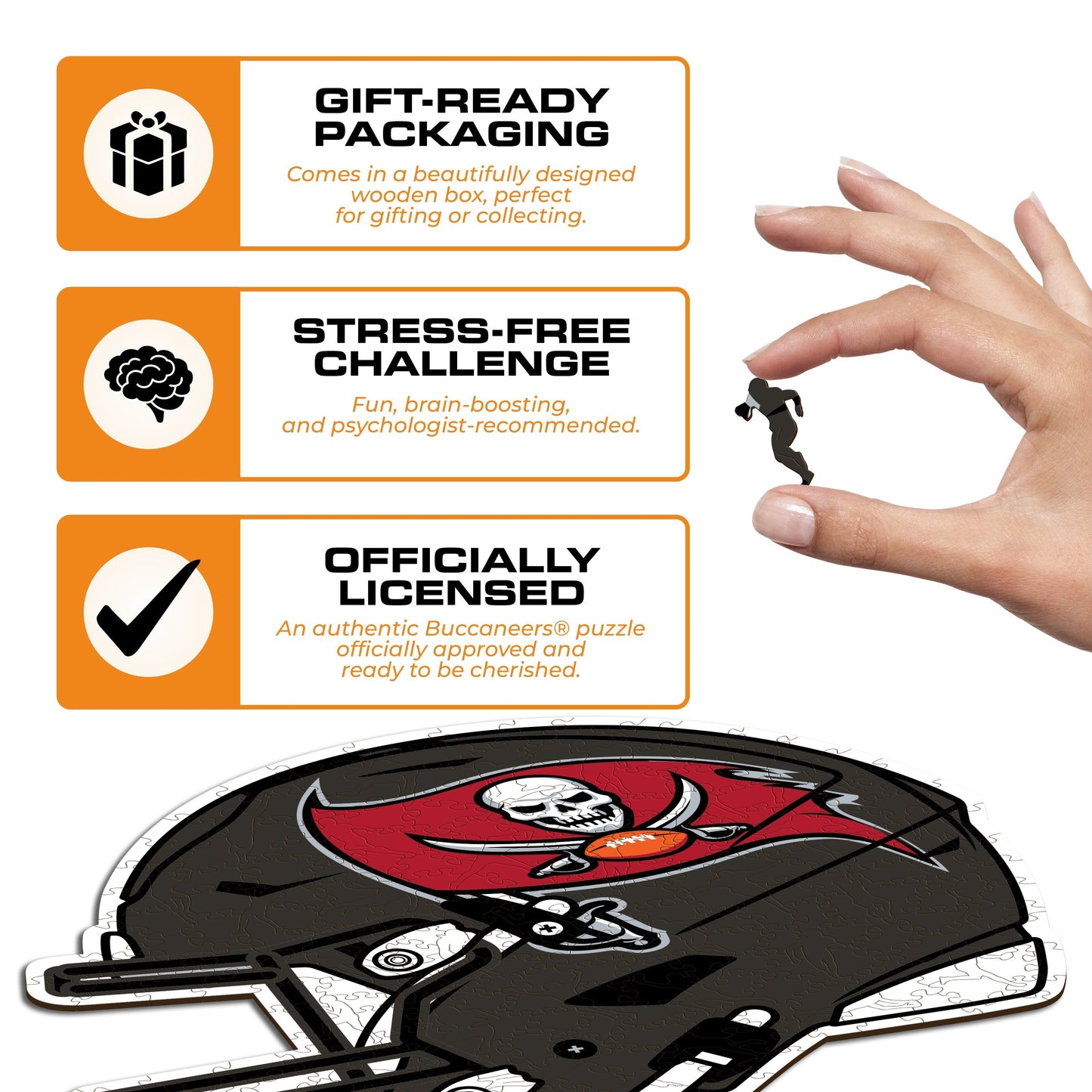 Tampa Bay Buccaneers™ Helmet - Wooden Puzzle