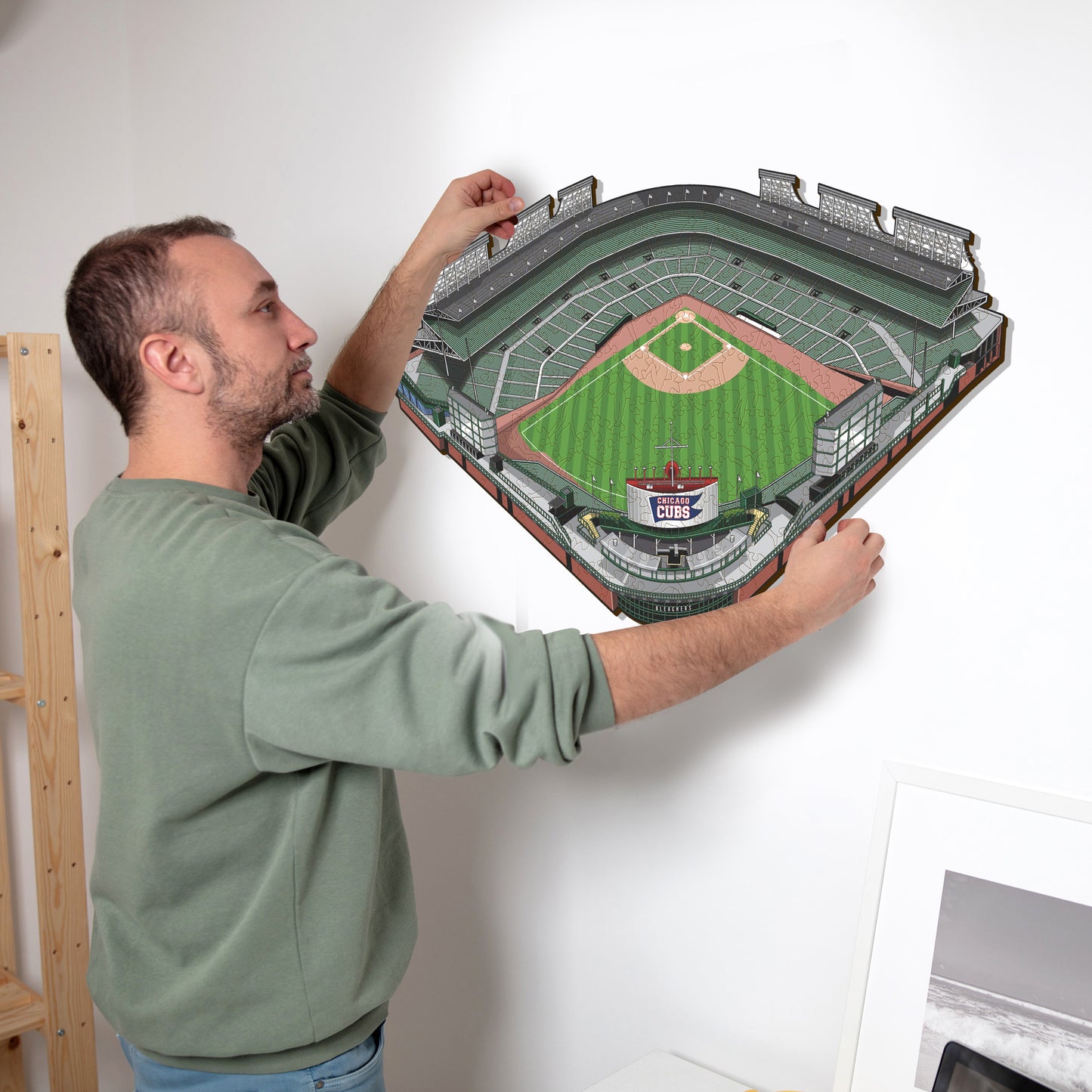 Chicago Cubs™ - Quebra-cabeça de madeira