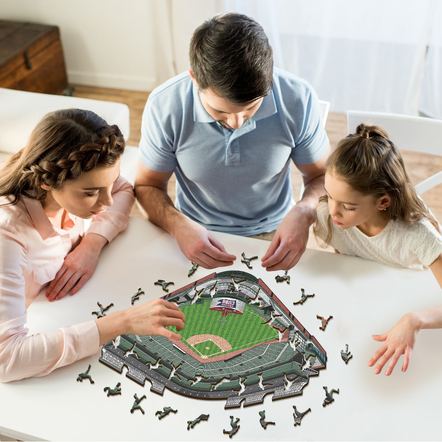 Chicago Cubs™ - Quebra-cabeça de madeira