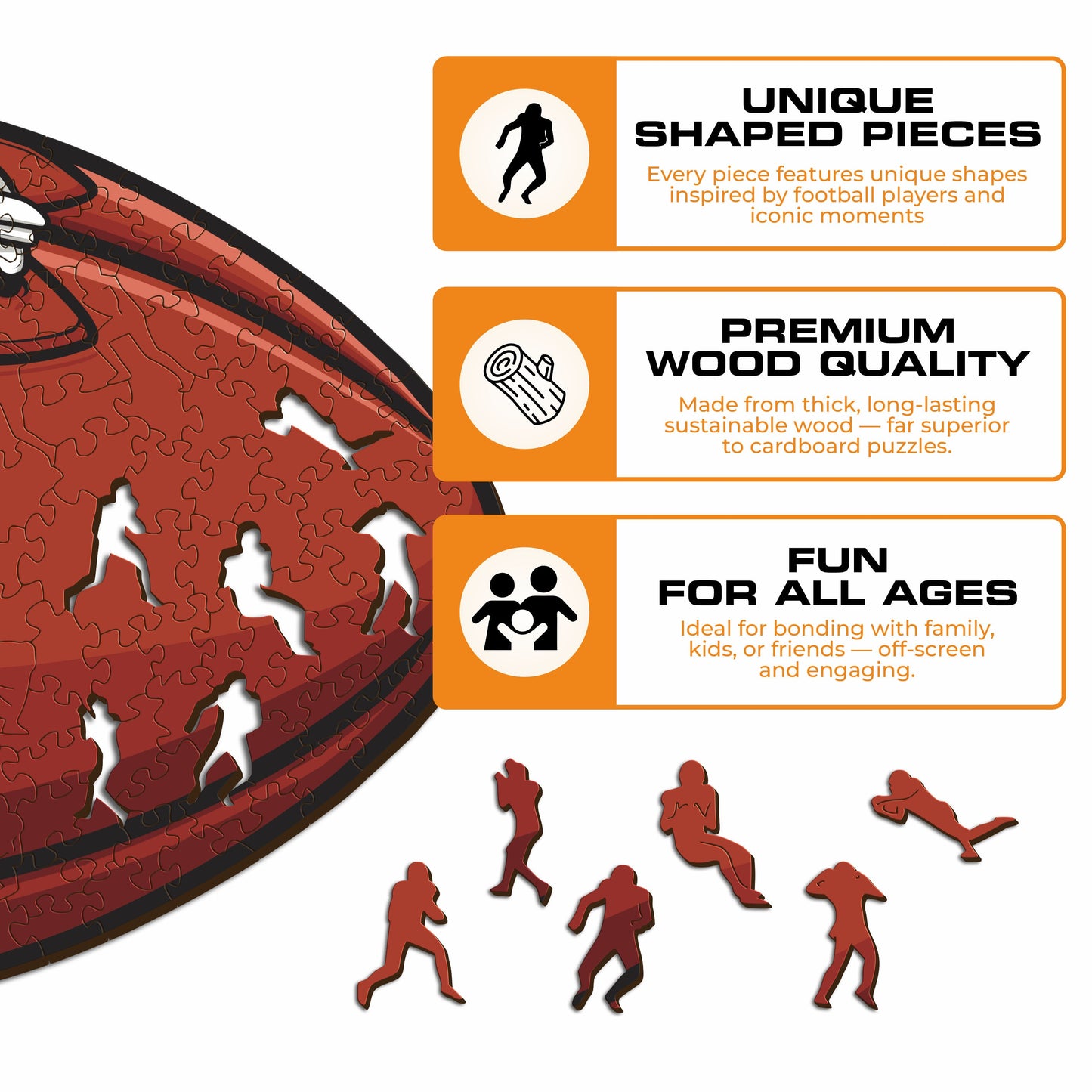 Indianapolis Colts™ Football - Wooden Puzzle