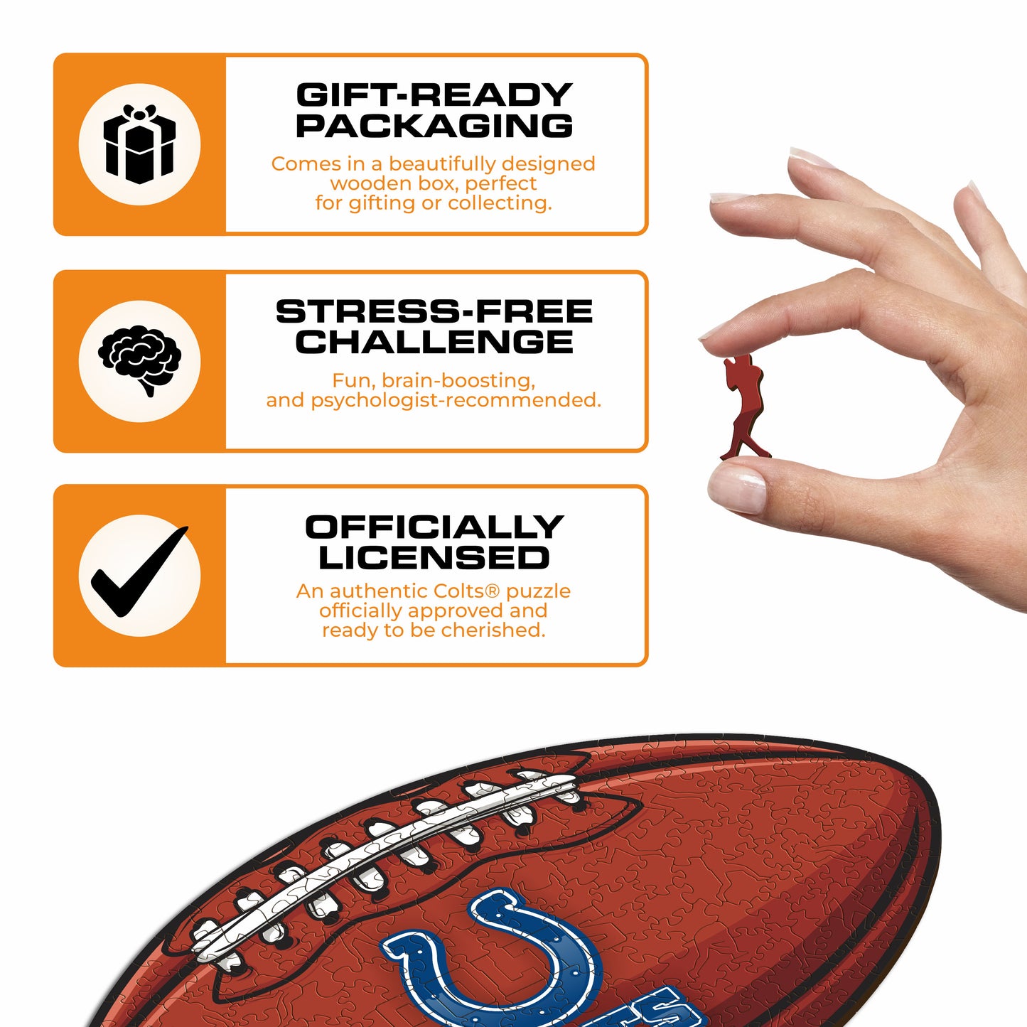 Indianapolis Colts™ Futebol Americano - Quebra-cabeça de Madeira