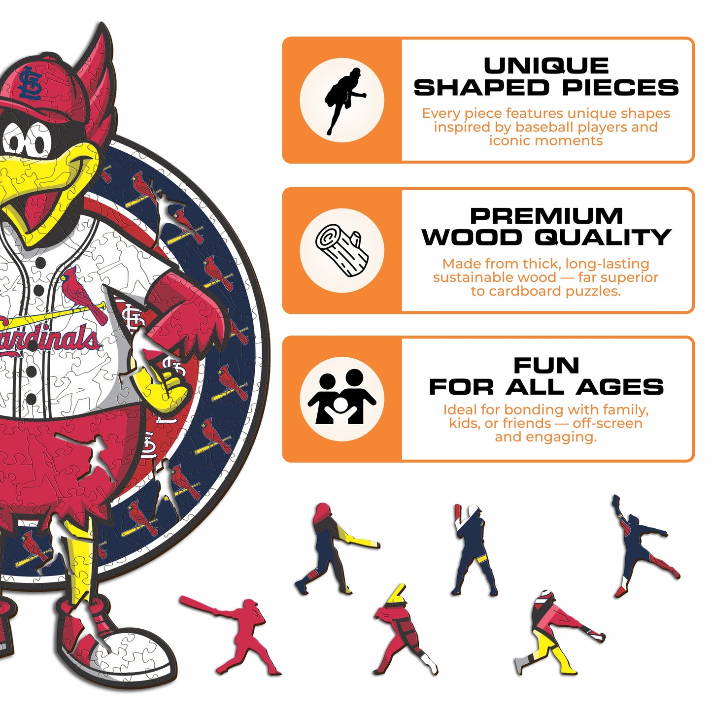 St. Louis Cardinals™ Mascot - Wooden Puzzle