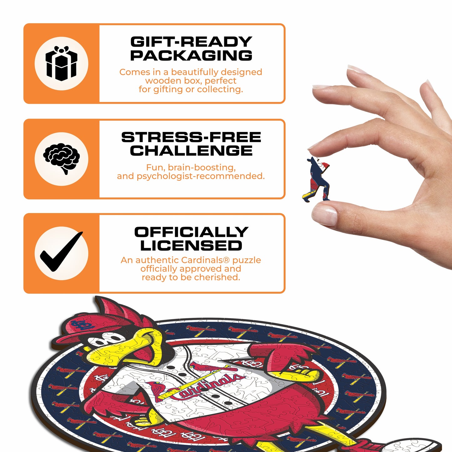 St. Louis Cardinals™ Mascot - Wooden Puzzle