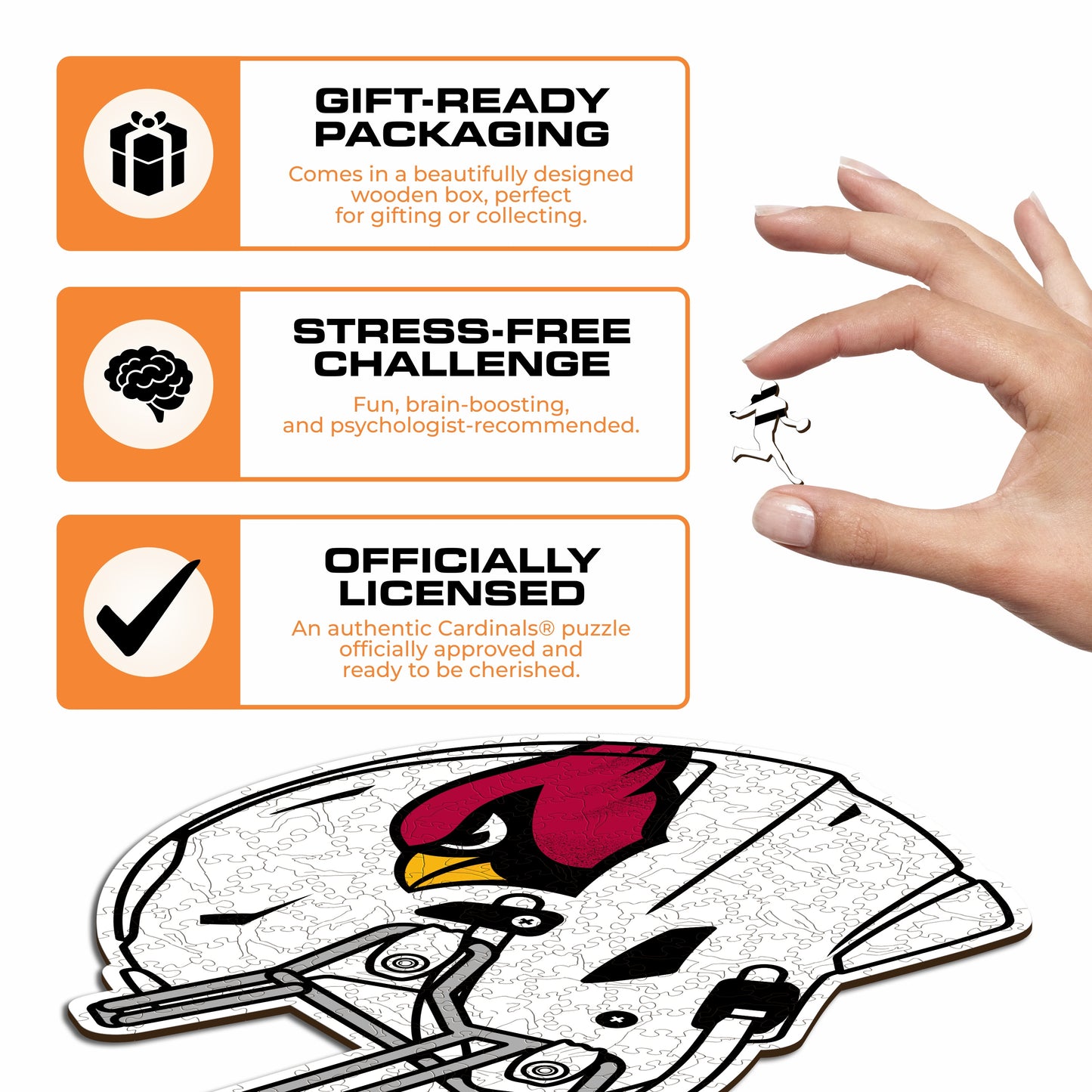 Capacete Arizona Cardinals™ - Quebra-cabeça de madeira