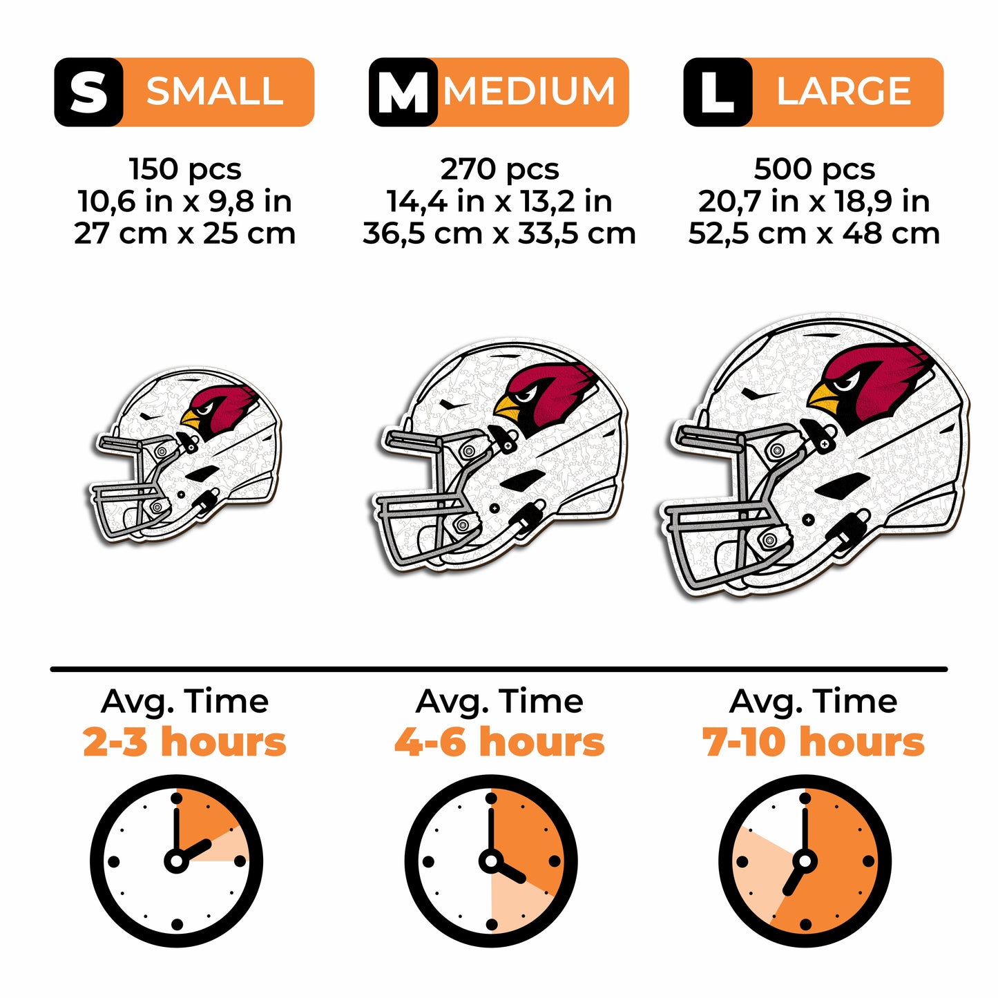Capacete Arizona Cardinals™ - Quebra-cabeça de madeira