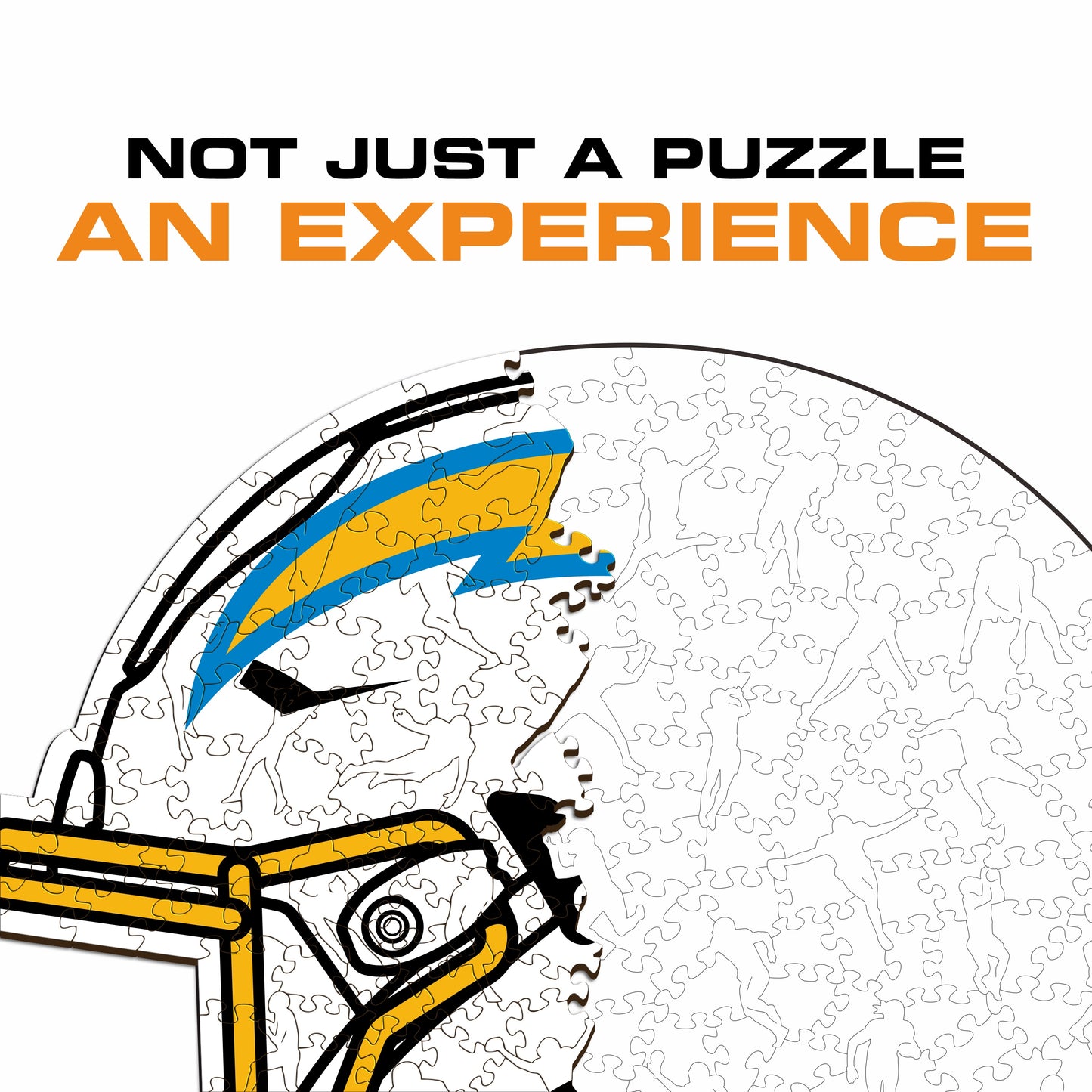 Capacete Los Angeles Chargers™ - Quebra-cabeça de madeira