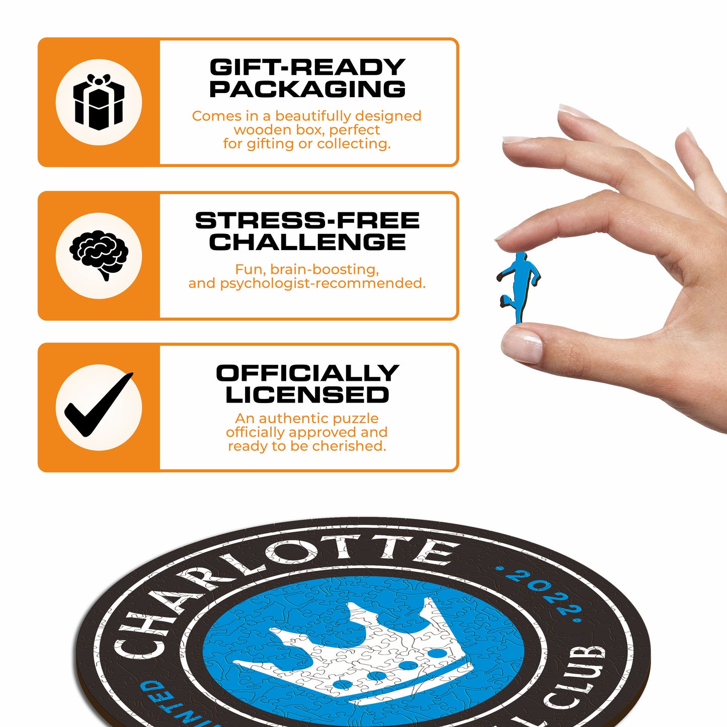 Charlotte FC® Logo - Wooden Puzzle