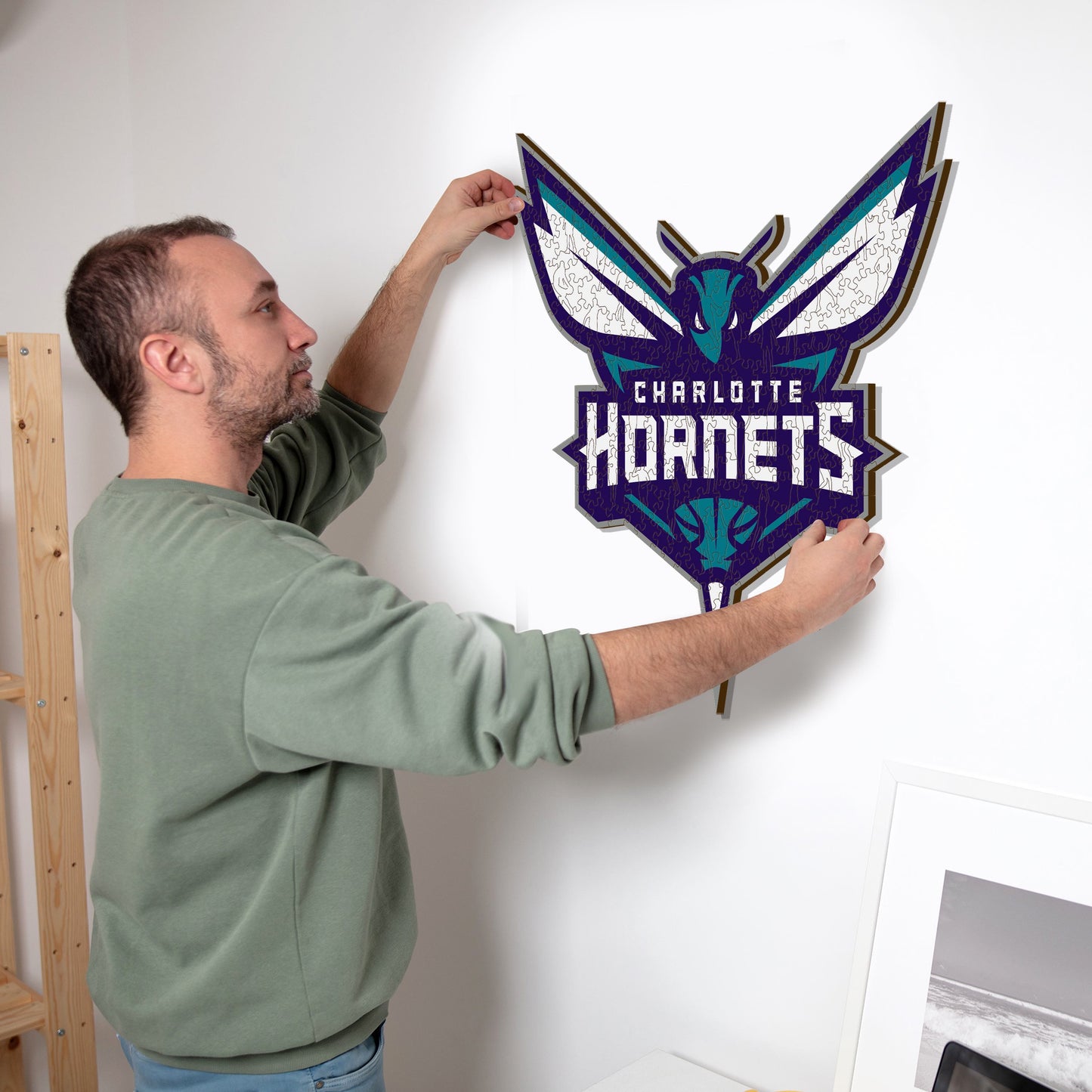 Charlotte Hornets™ - Quebra-cabeça de madeira