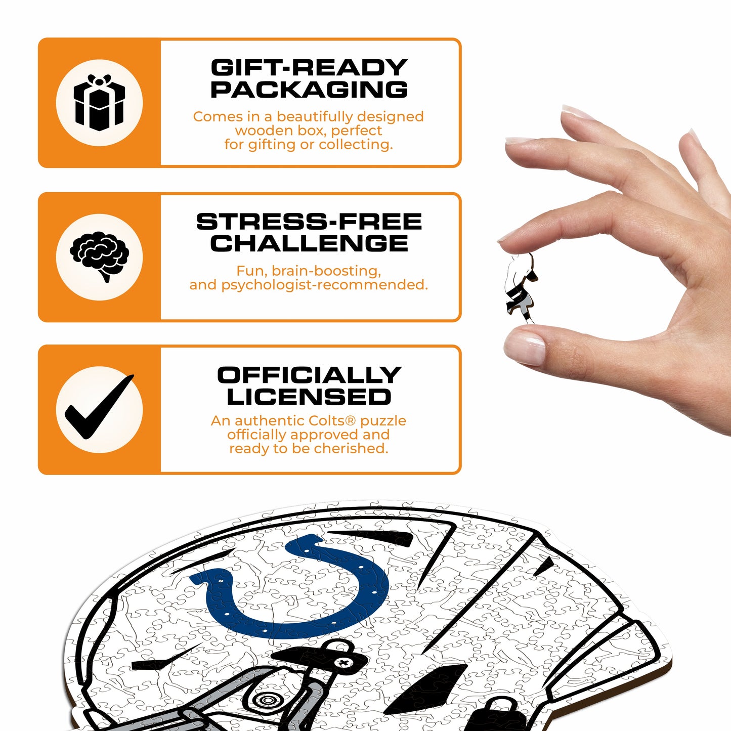 Capacete Indianapolis Colts™ - Quebra-cabeça de madeira