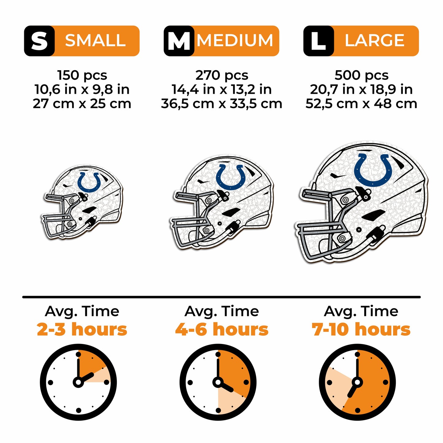 Capacete Indianapolis Colts™ - Quebra-cabeça de madeira
