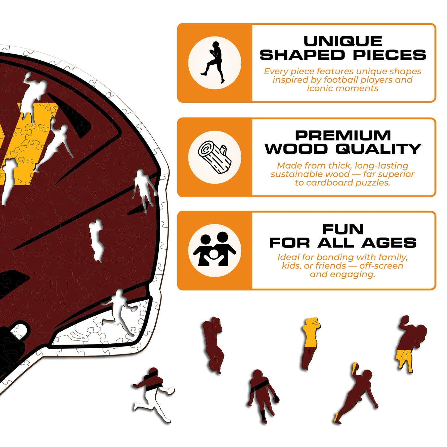 Capacete Washington Commanders™ - Quebra-cabeça de madeira