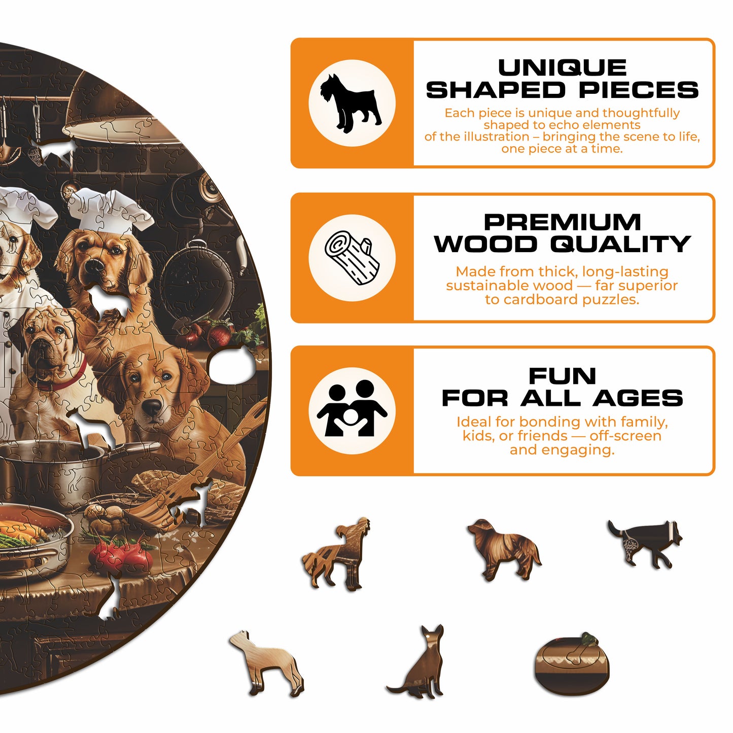 Chef Dogs - Wooden Puzzle