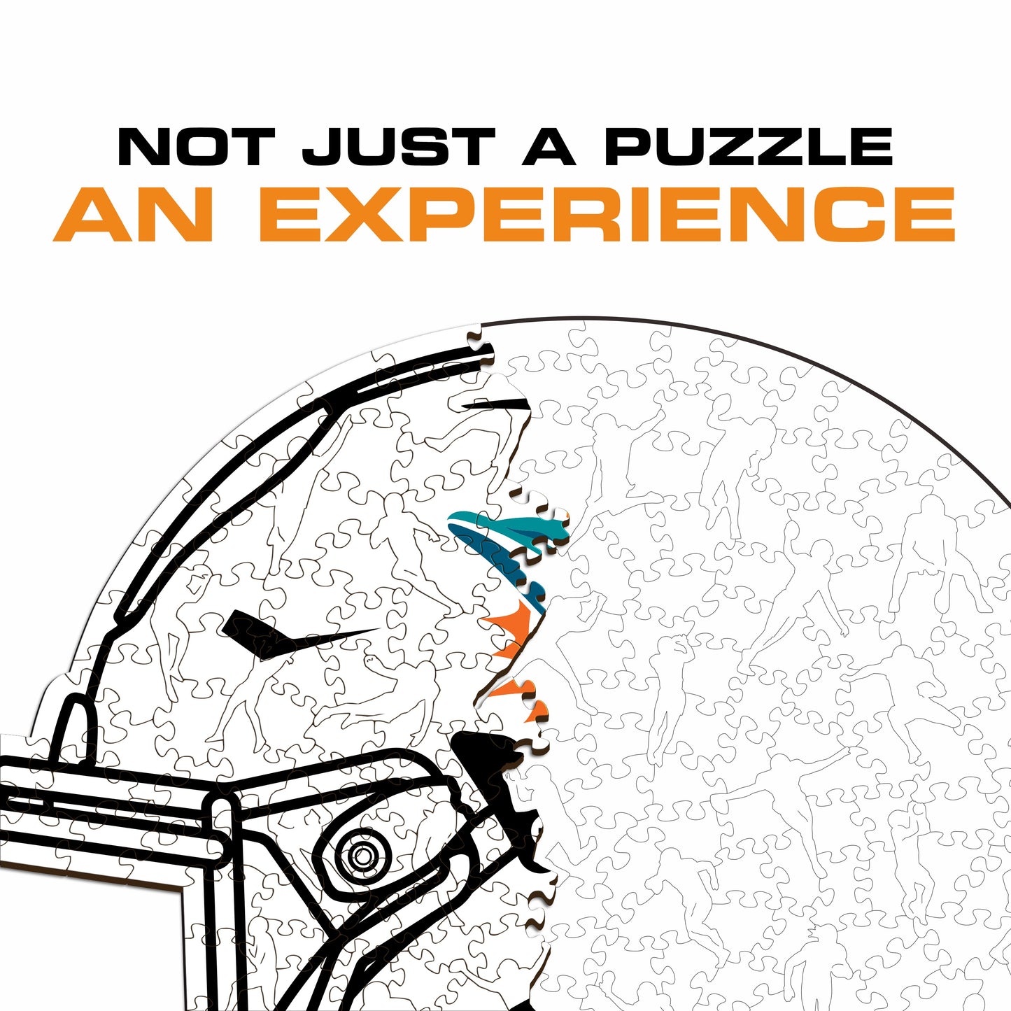 Capacete Miami Dolphins™ - Quebra-cabeça de madeira