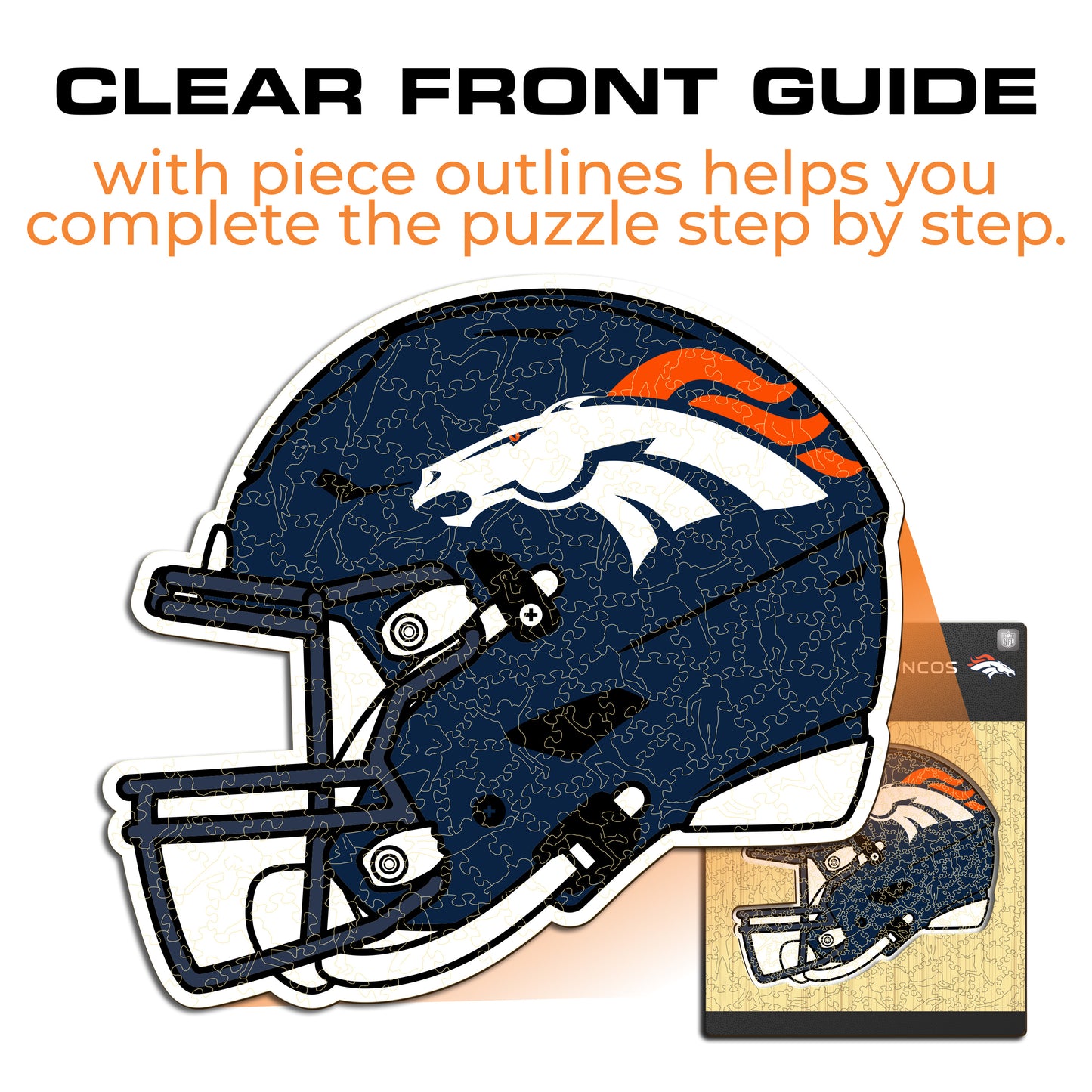Capacete Denver Broncos™ - Quebra-cabeça de madeira