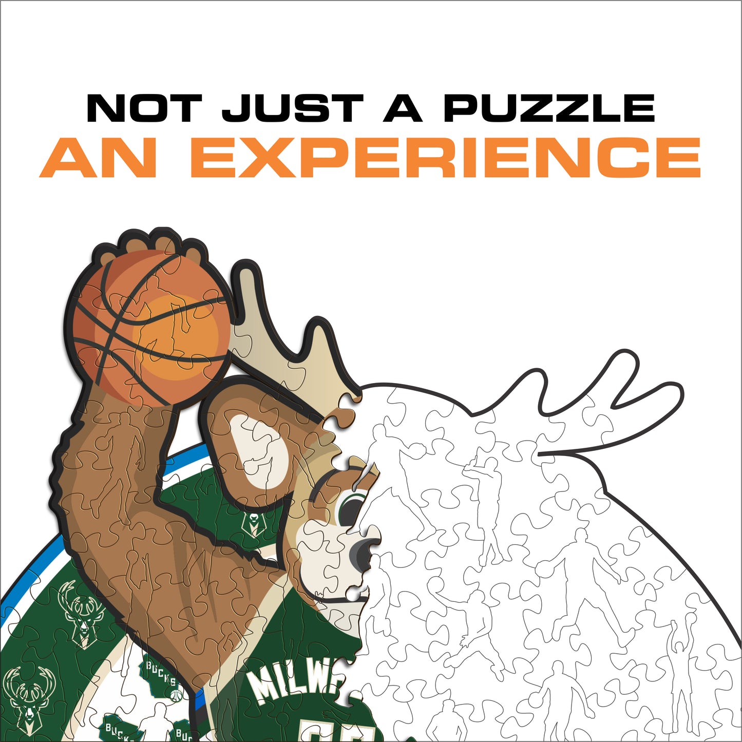 Milwaukee Bucks™ Mascot - Wooden Puzzle