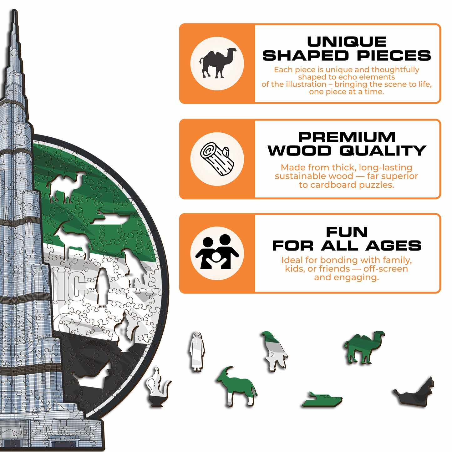 Burj Khalifa - Wooden Puzzle