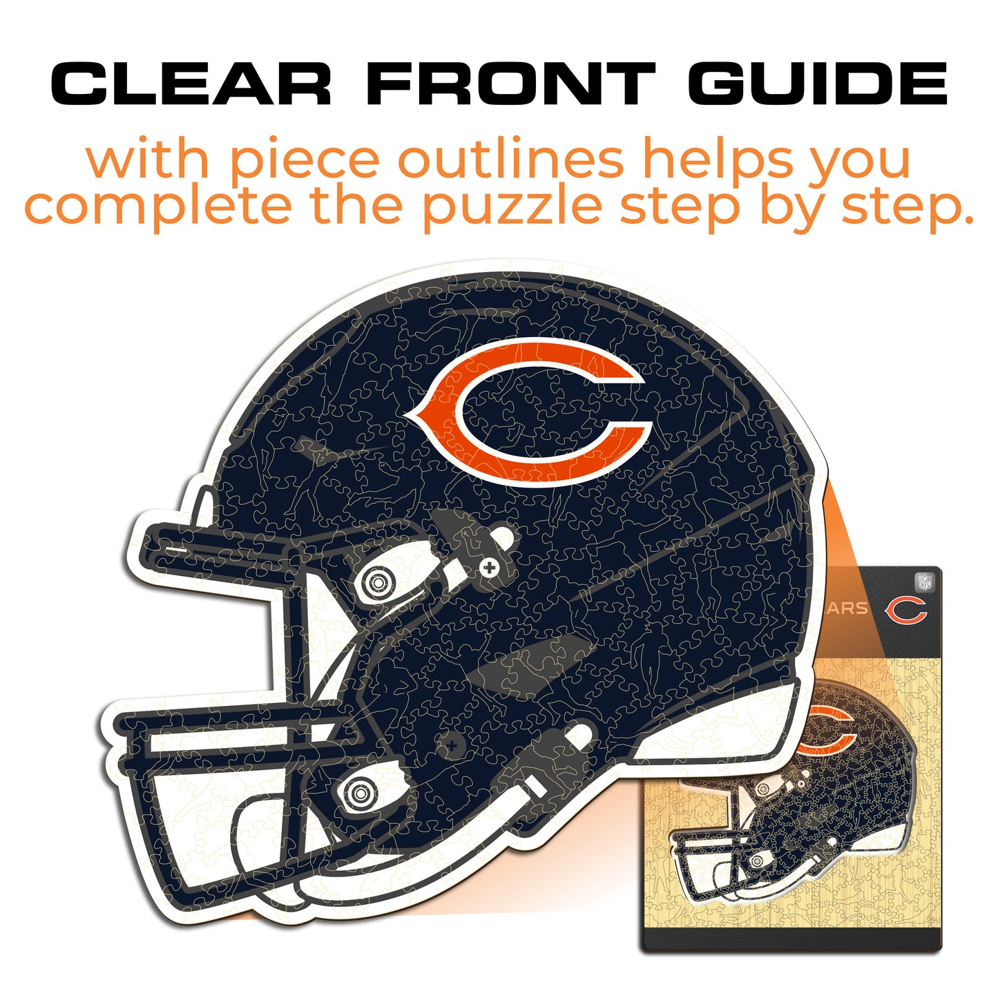 Capacete Chicago Bears™ - Quebra-cabeça de madeira