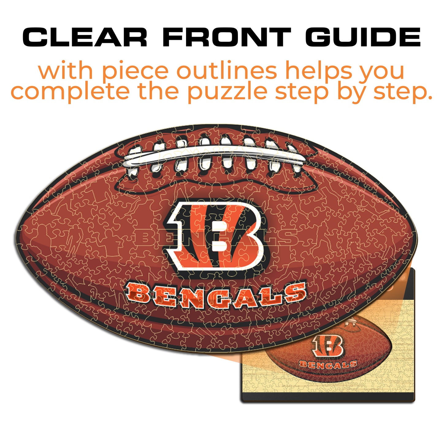 Cincinnati Bengals™ Futebol Americano - Quebra-cabeça de Madeira