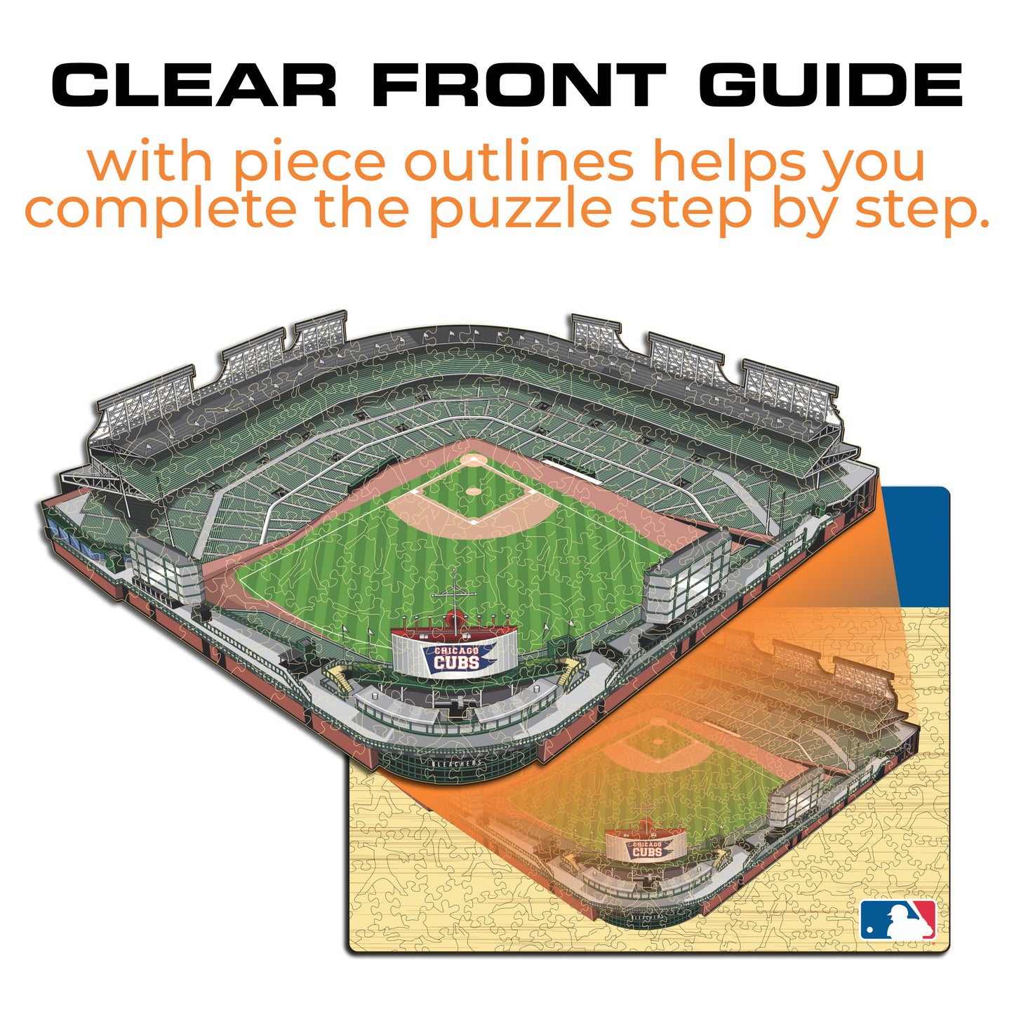 Chicago Cubs™ - Quebra-cabeça de madeira