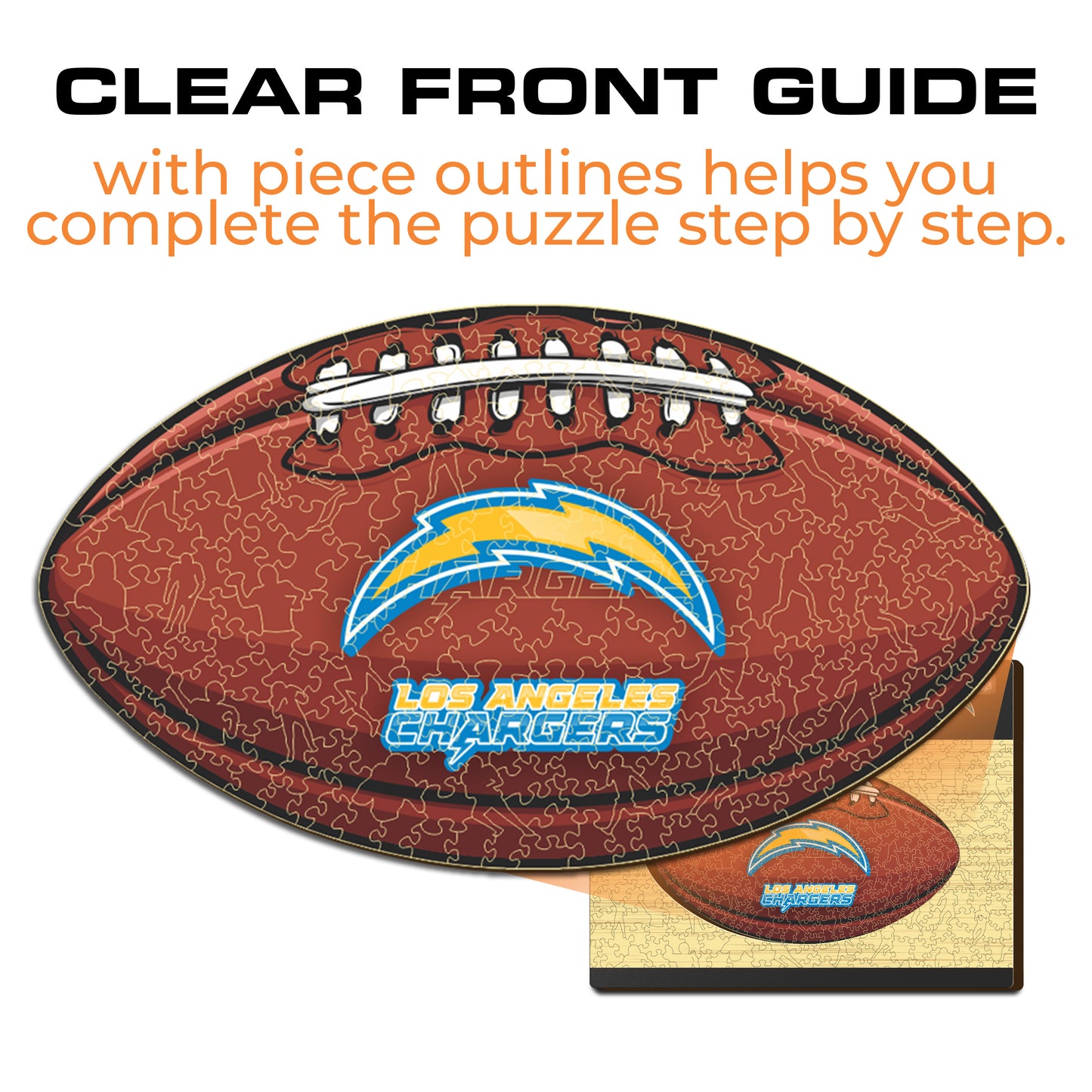Los Angeles Chargers™ Futebol Americano - Quebra-cabeça de Madeira