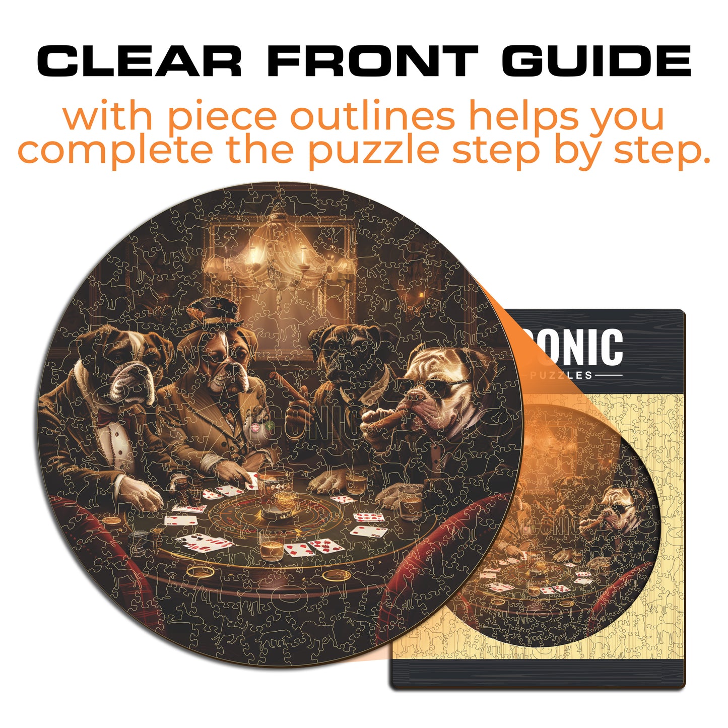 Dogs Playing Poker - Wooden Puzzle