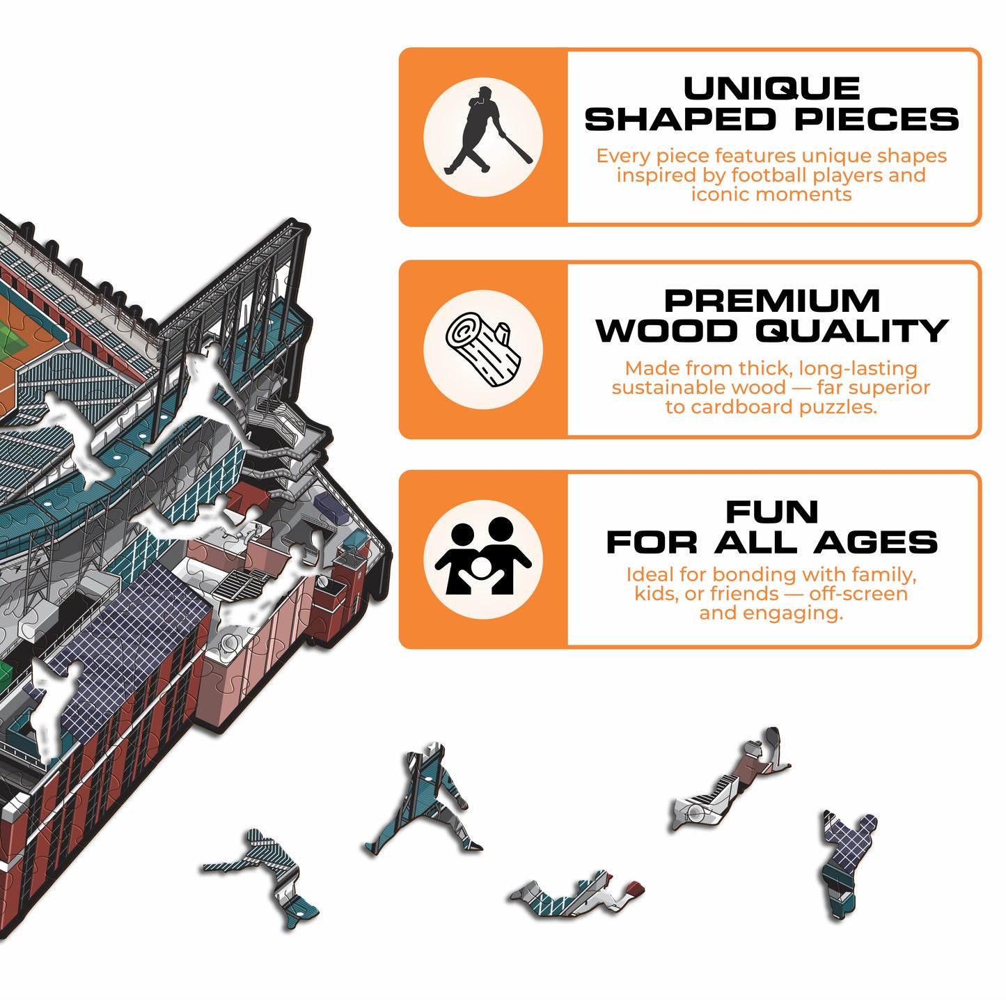 San Francisco Giants™ Oracle Park Stadium - Wooden Puzzle