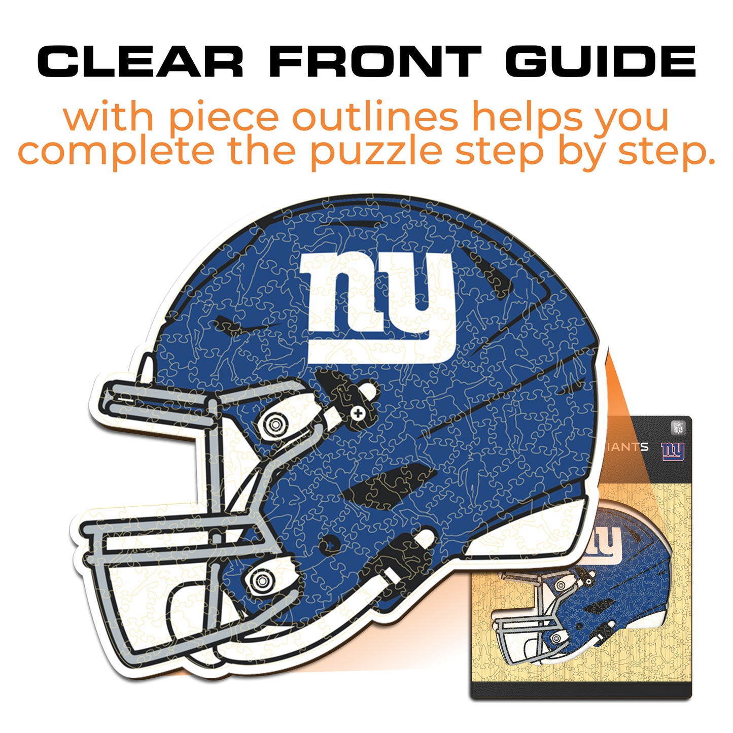 Capacete New York Giants™ - Quebra-cabeça de madeira