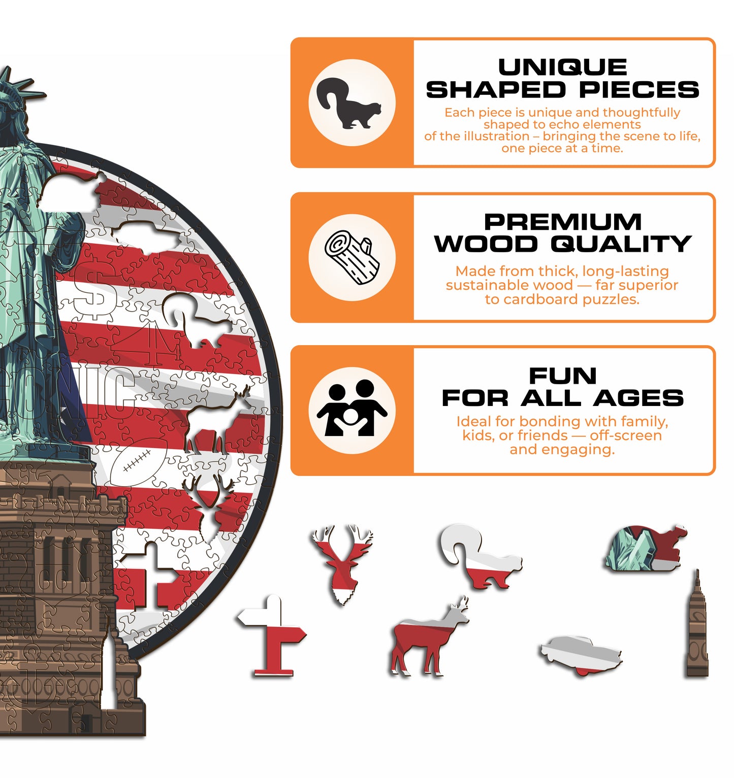 Statue of Liberty - Wooden Puzzle